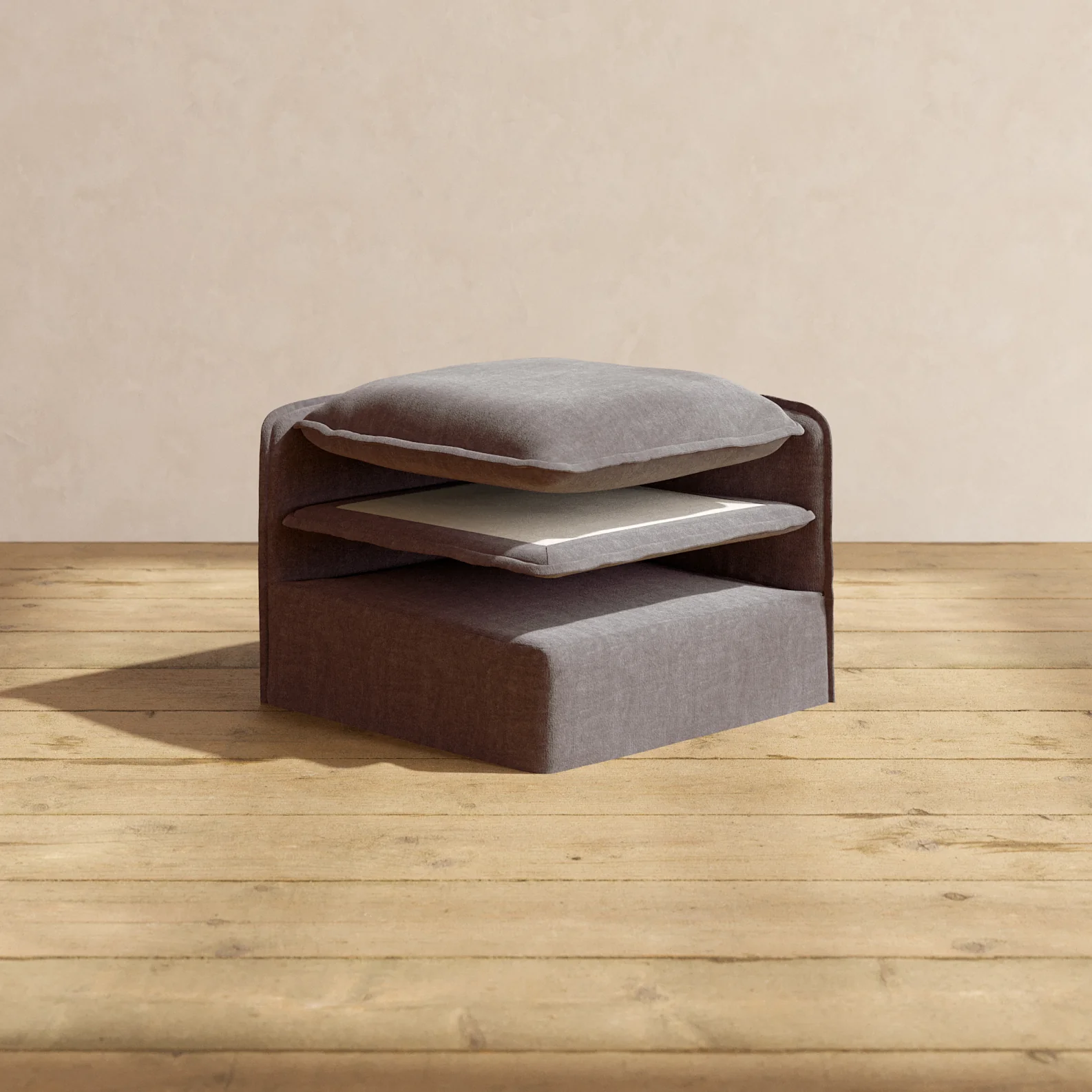 Elevate Comfort Layer for 7-Seater Corner Sectional + Bench Ottoman in Caviar