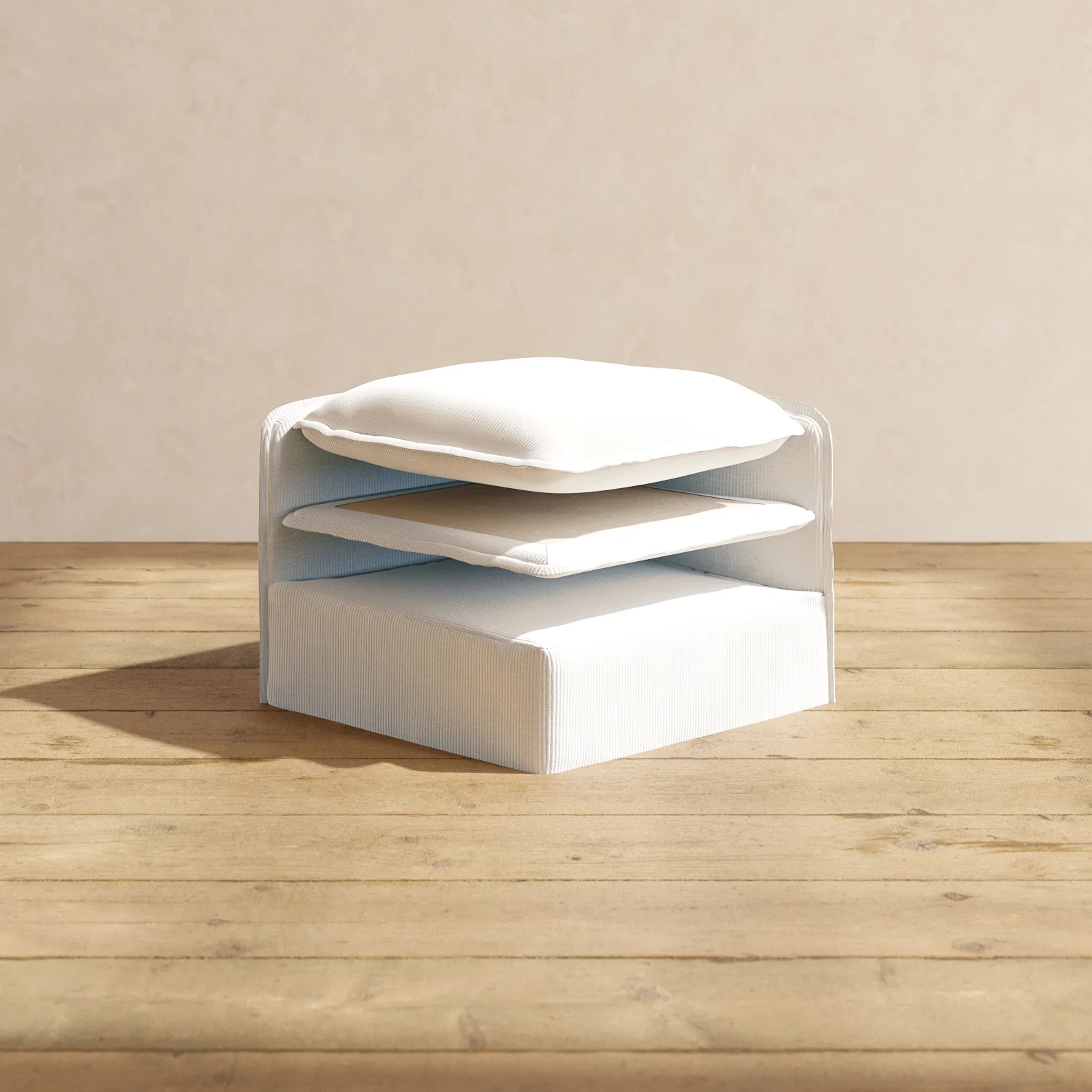 Elevate Comfort Layer for 9-Seater U-Sectional + Bench Ottoman in Milk
