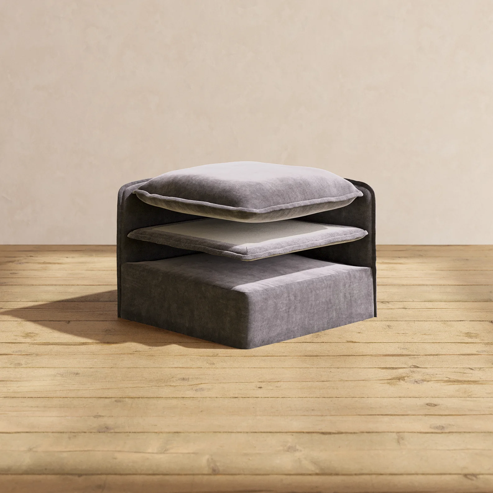 Elevate Comfort Layer Set for Armchair Set | Luxury Velvet in Cinder