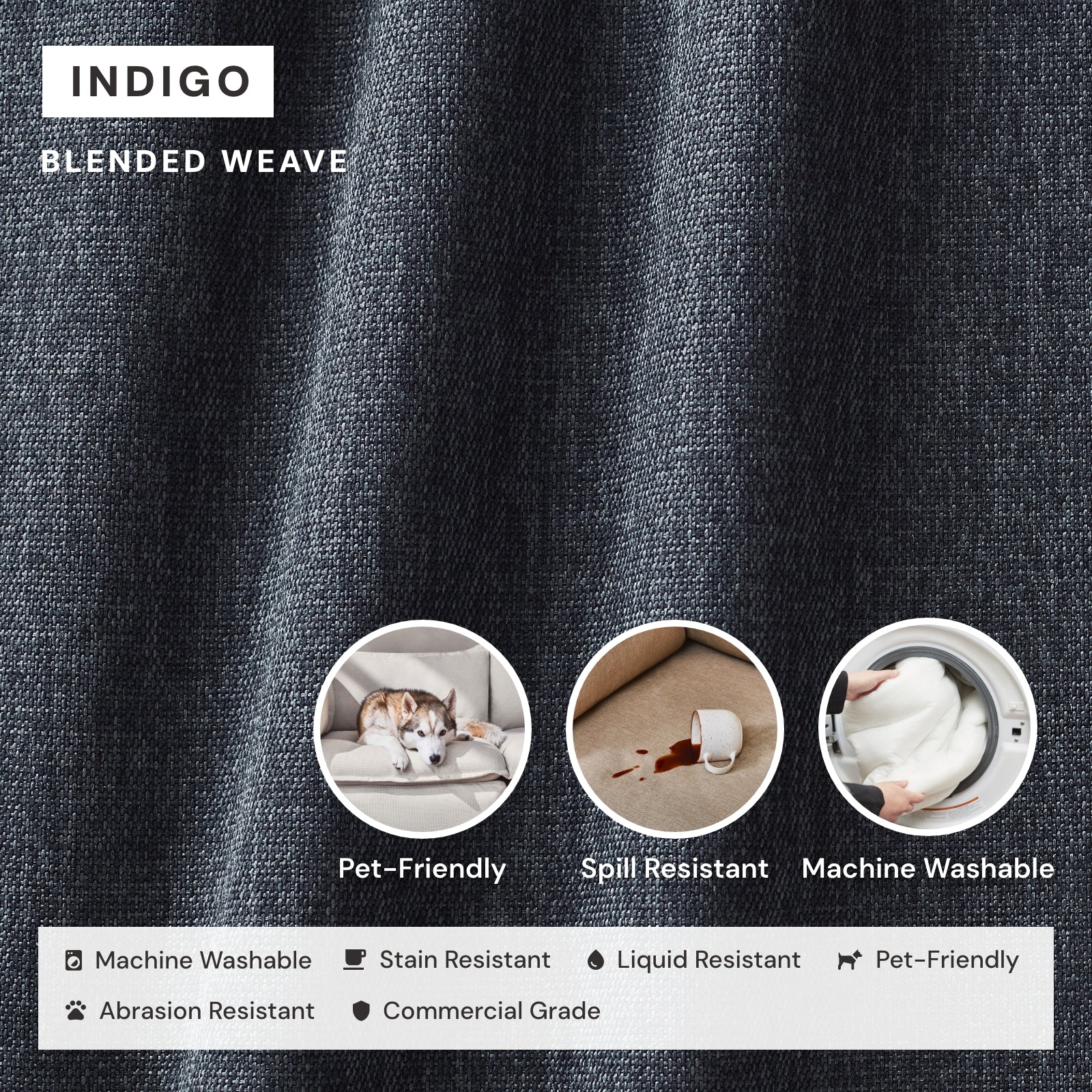Elevate Comfort Layer Set for Ottoman | Blended Weave in Indigo - Image 6