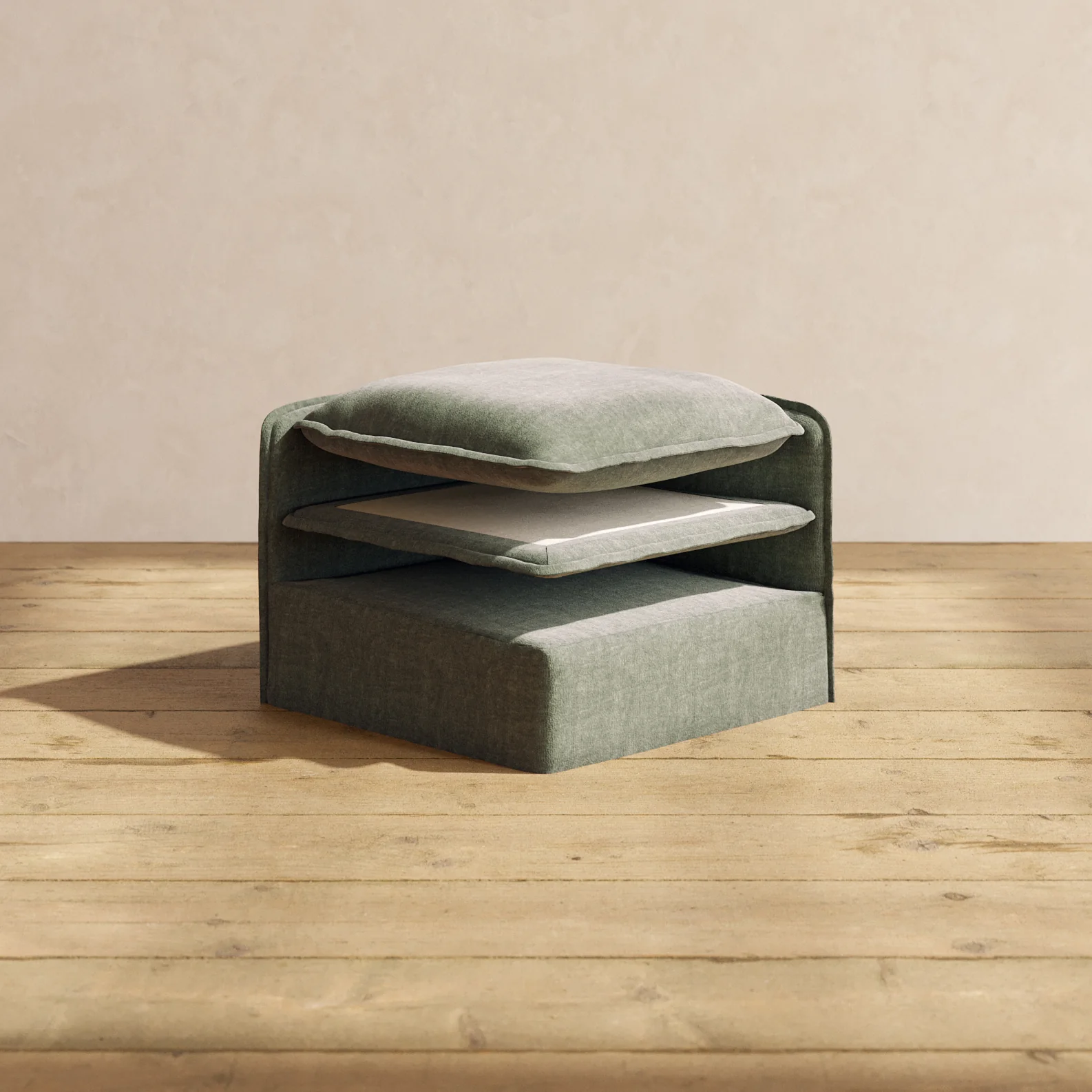 Elevate Comfort Layer Set for Ottoman | Heirloom Velvet in Willow
