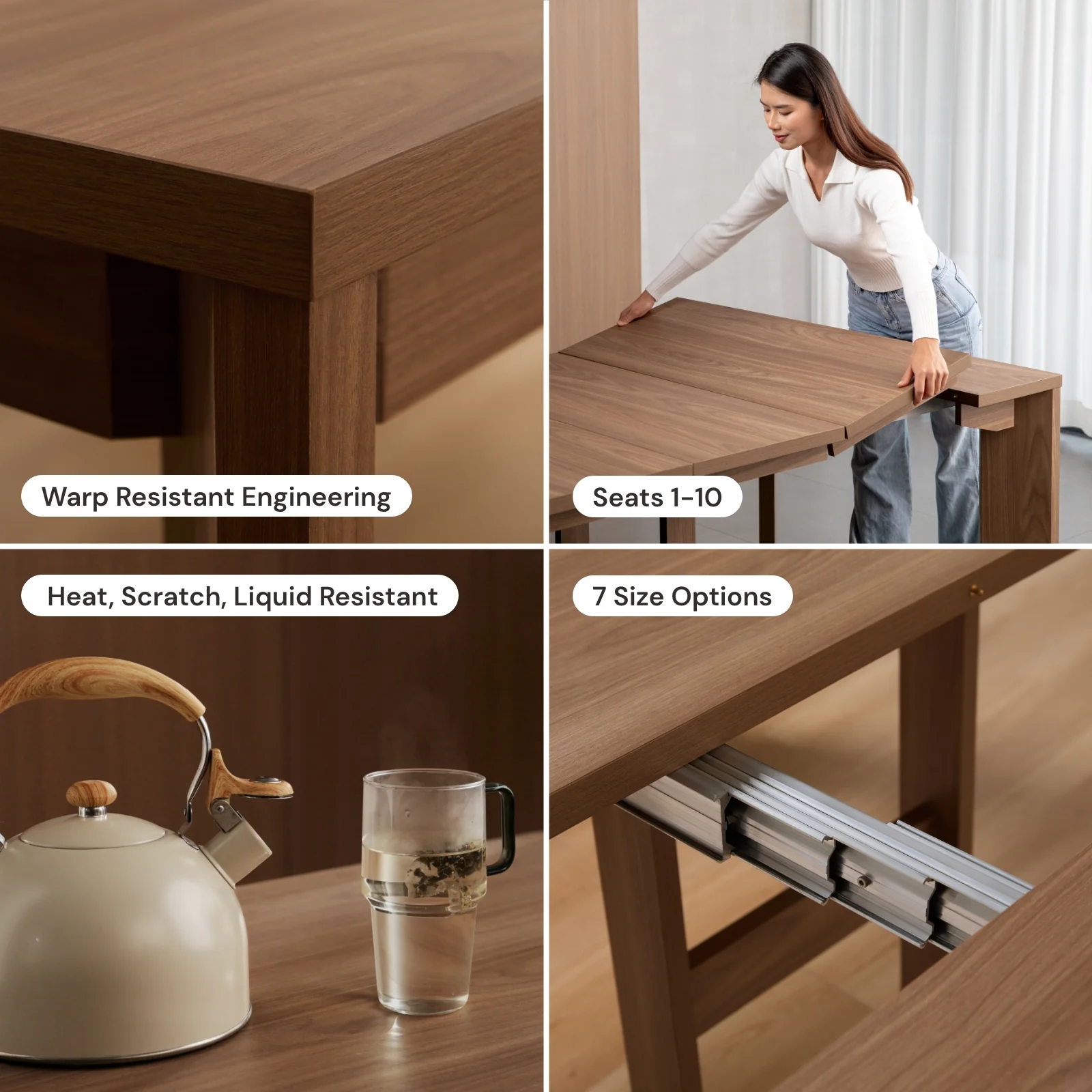 Extendable Flex Dining Table | Walnut - Image 3