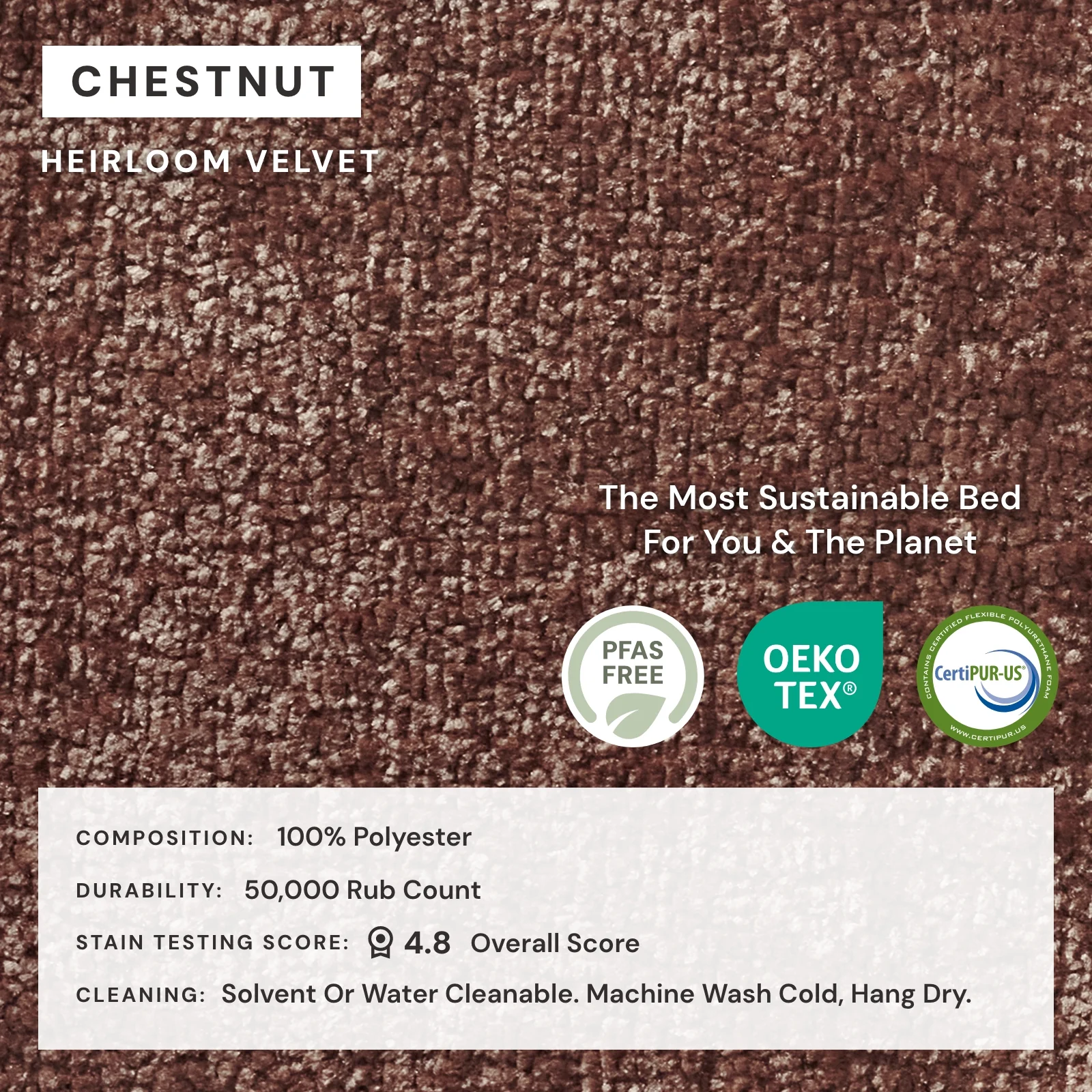 King Upholstered Platform Bed | Heirloom Velvet in Chestnut - Image 4