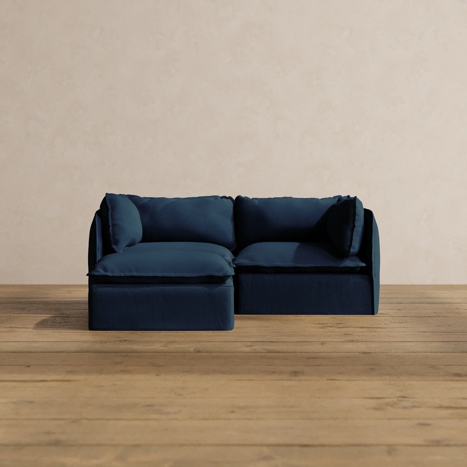 Modular Washable 2-Seater Sectional in Sumi | Memorix+ Seat | Contour Pillow