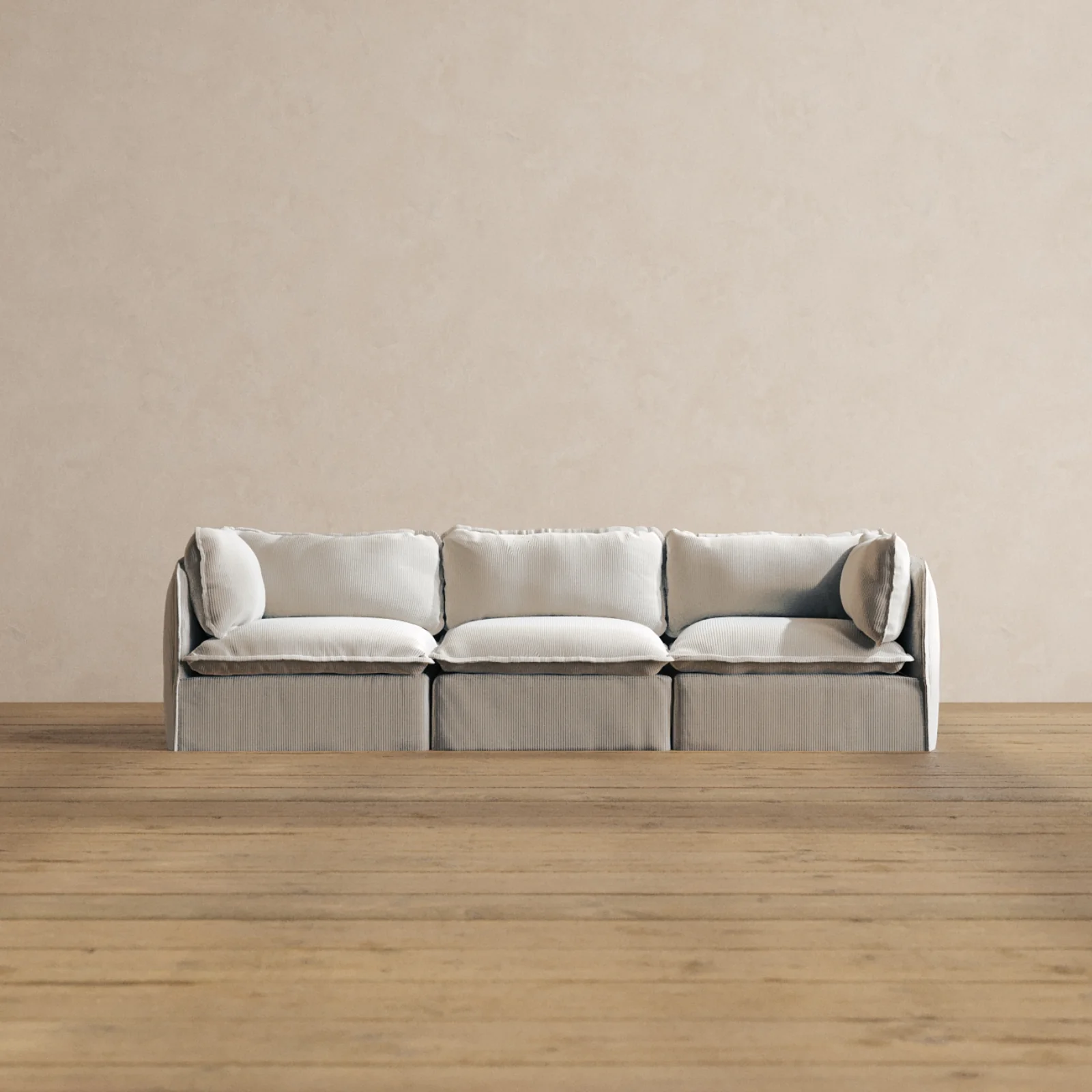 Modular Washable 3-Seater in Milk | Memorix+ Seat | Contour Pillow