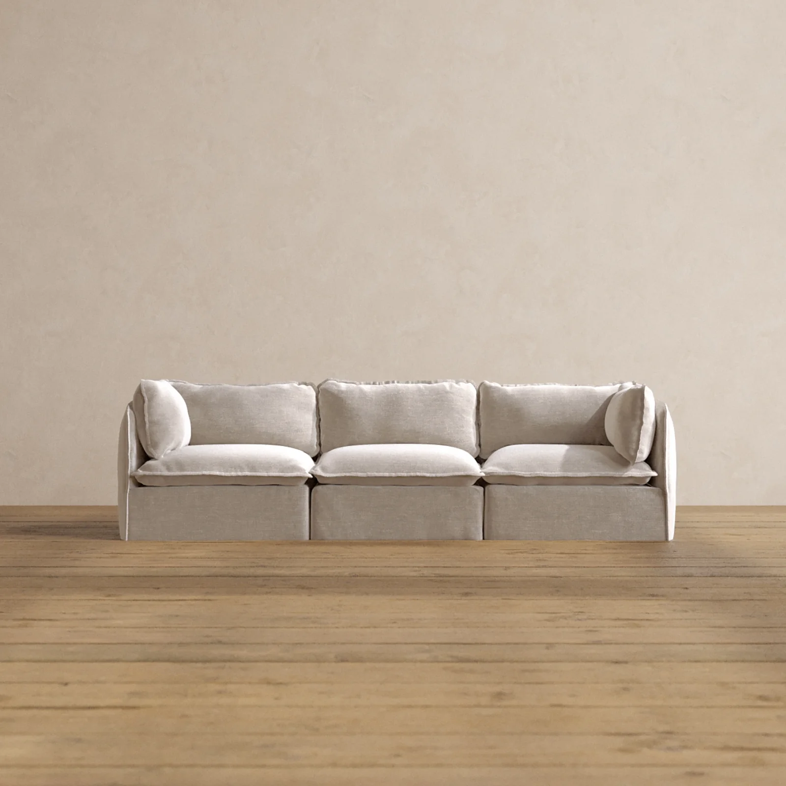 Modular Washable 3-Seater in Mist | Memorix+ Seat | Contour Pillow