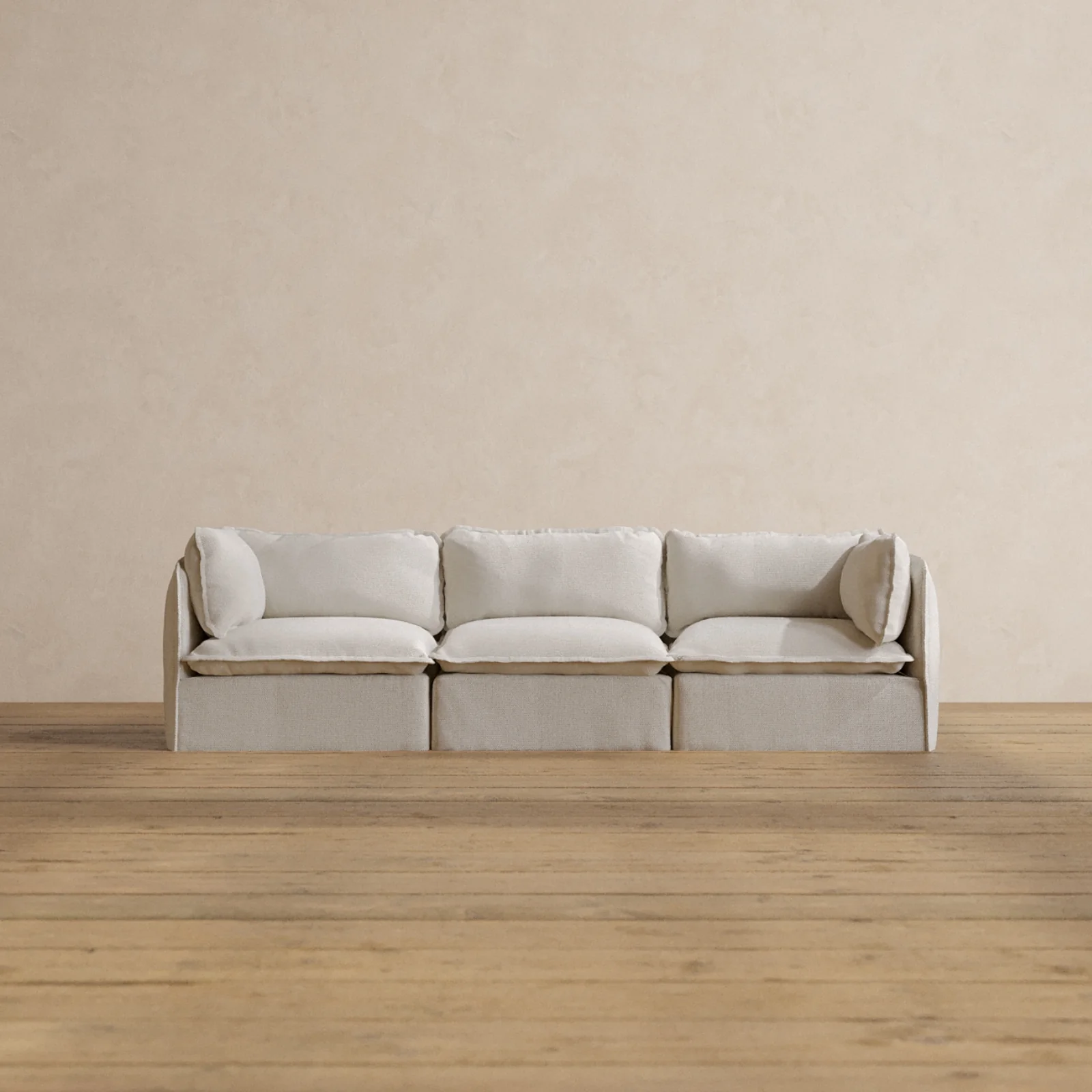 Modular Washable 3-Seater in Powder | Memorix+ Seat | Contour Pillow