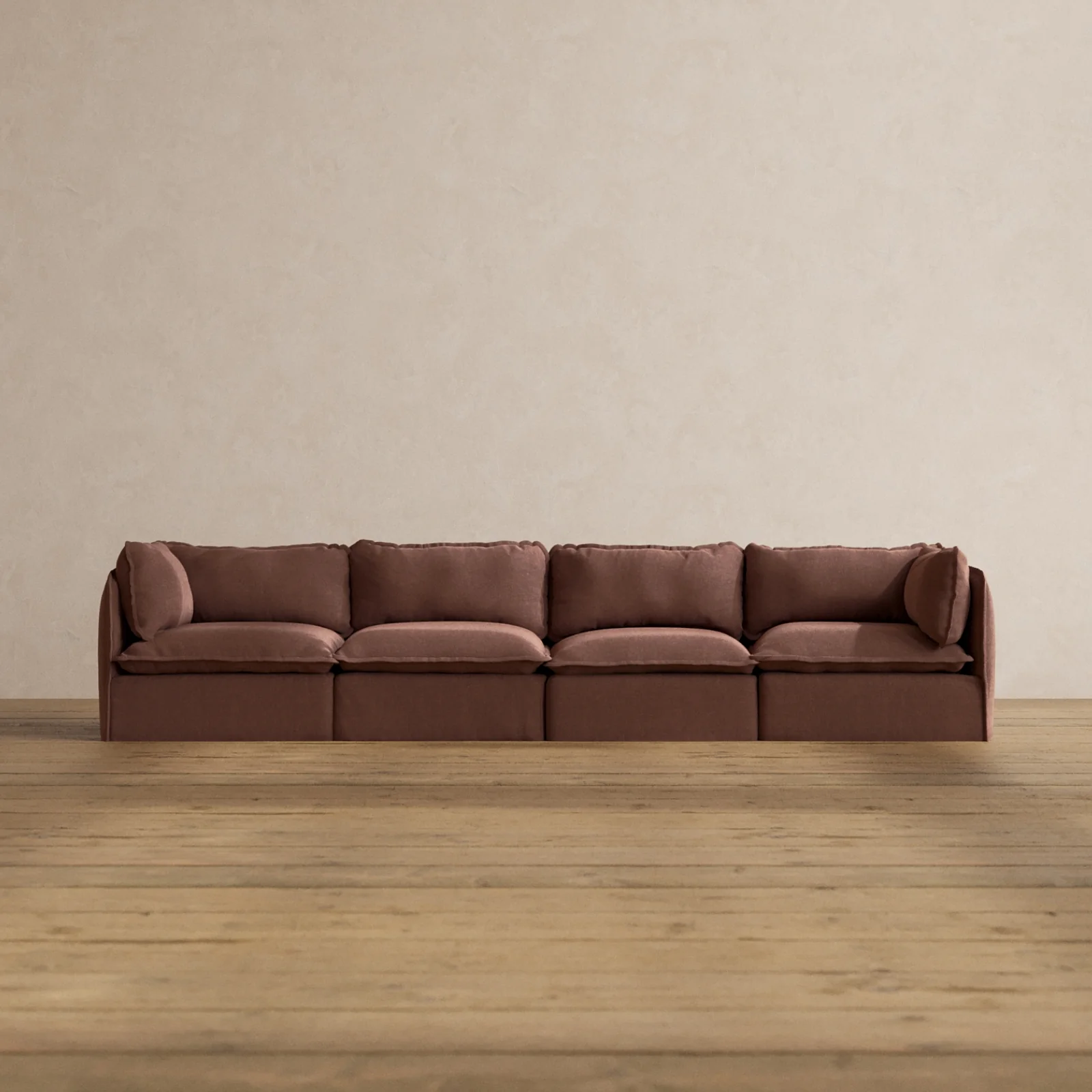 Modular Washable 4-Seater in Chestnut | Memorix+ Seat | Contour Pillow
