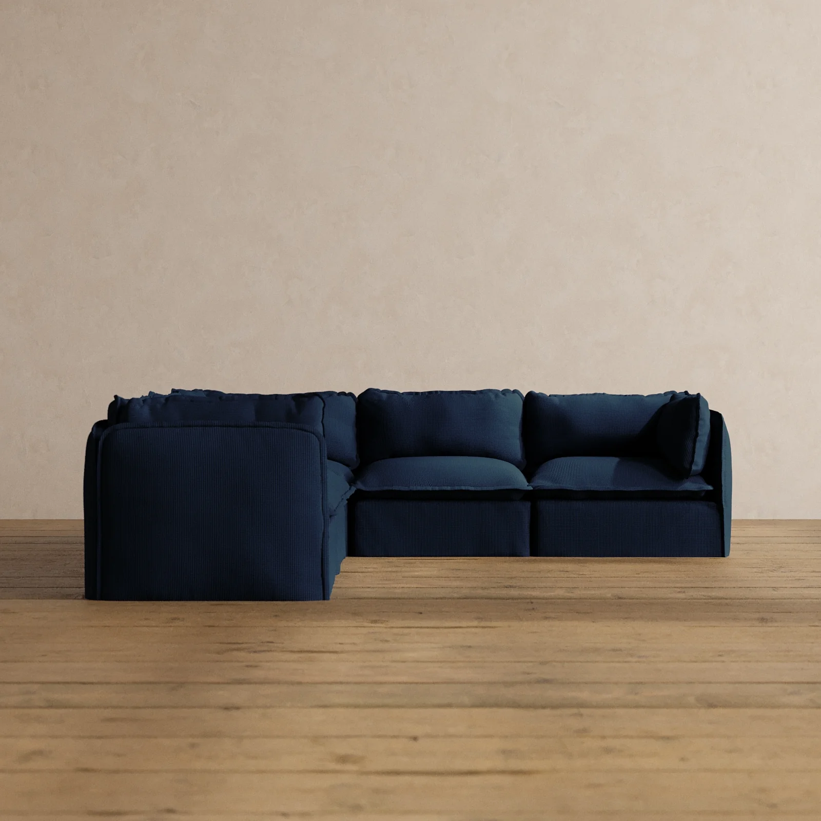 Modular Washable 5-Seater Corner Sectional in Sumi | Memorix+ Seat | Contour Pillow