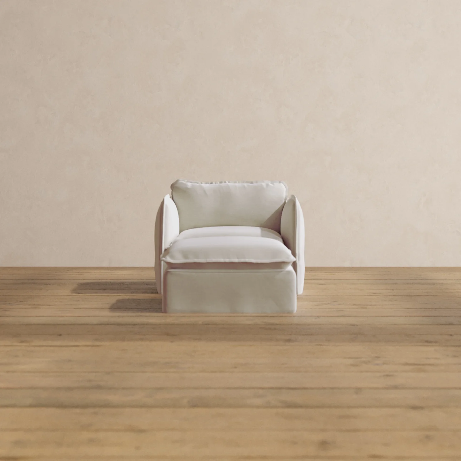 Modular Washable Armchair + Ottoman in Coco | Memorix+ Seat | Contour Pillow