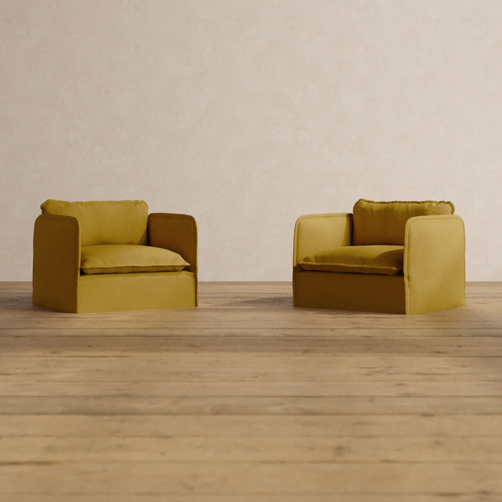 Modular Washable Armchair Set in Kiiro | Memorix+ Seat | Contour Pillow