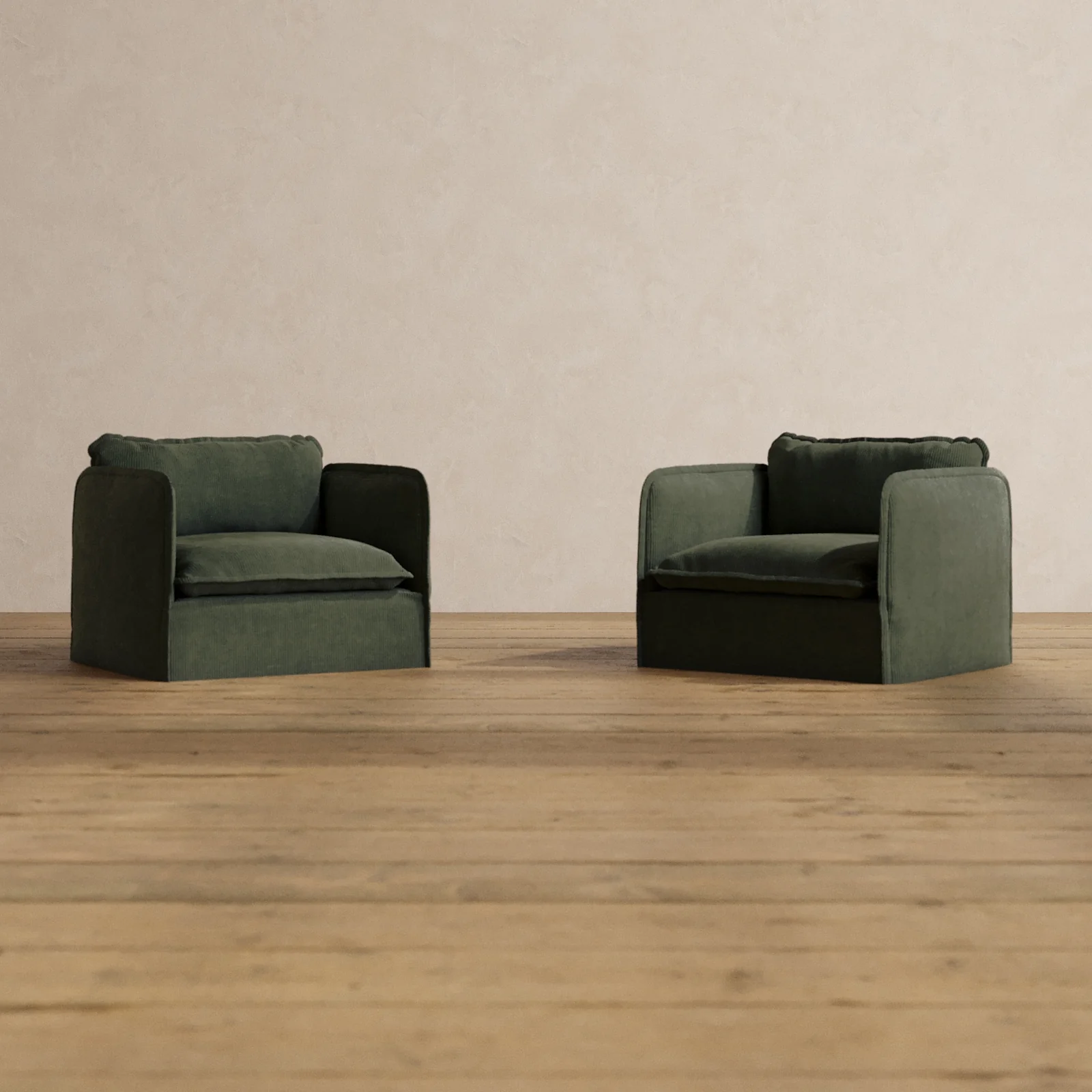 Modular Washable Armchair Set in Olivine | Deluxe+ Seat | Cloud Pillow