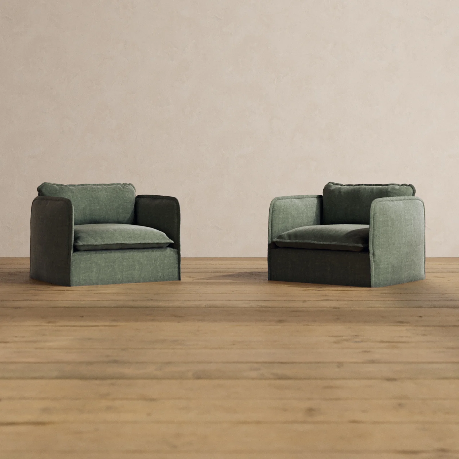 Modular Washable Armchair Set in Willow | Memorix+ Seat | Contour Pillow