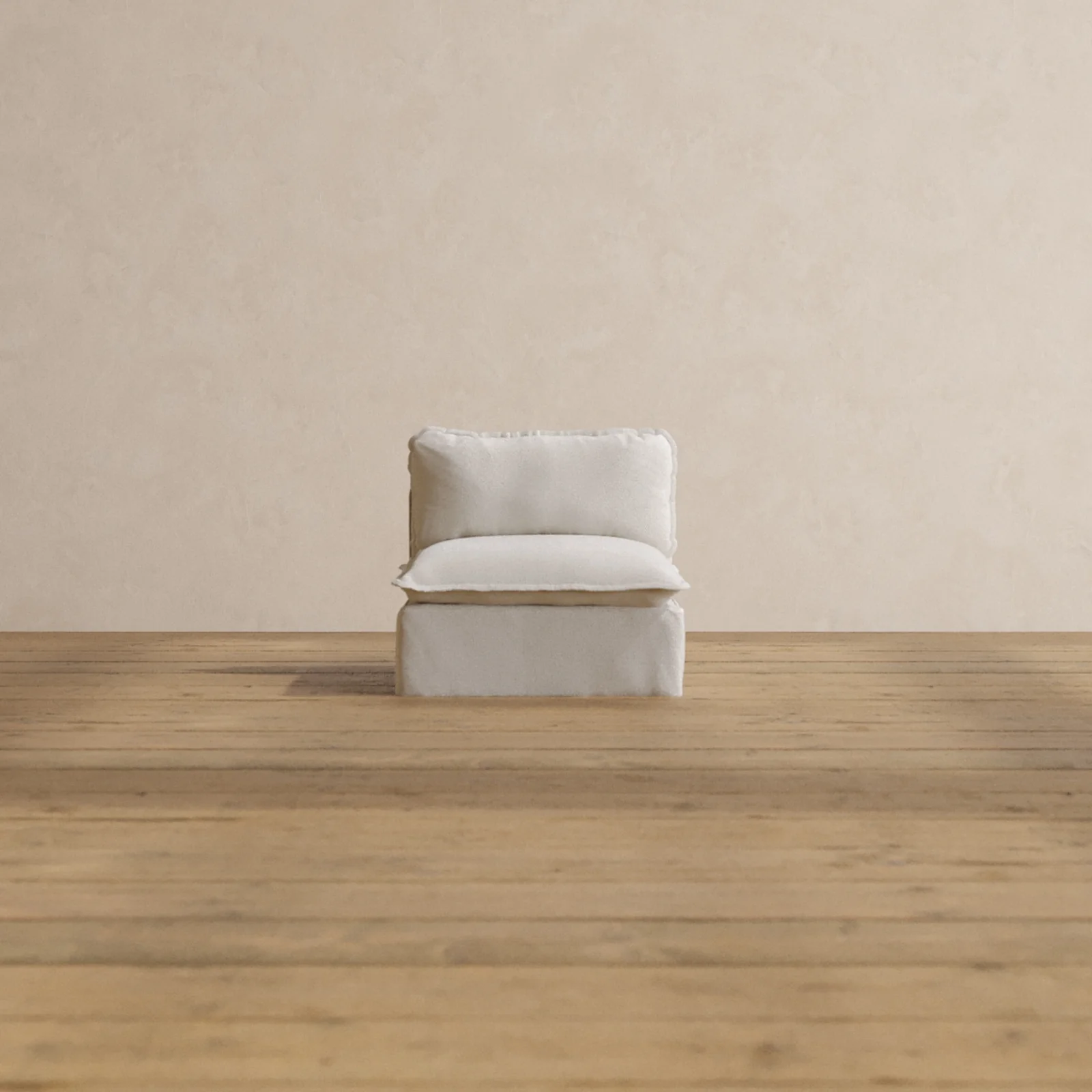 Modular Washable Armless Chair in Powder | Memorix+ Seat | Contour Pillow