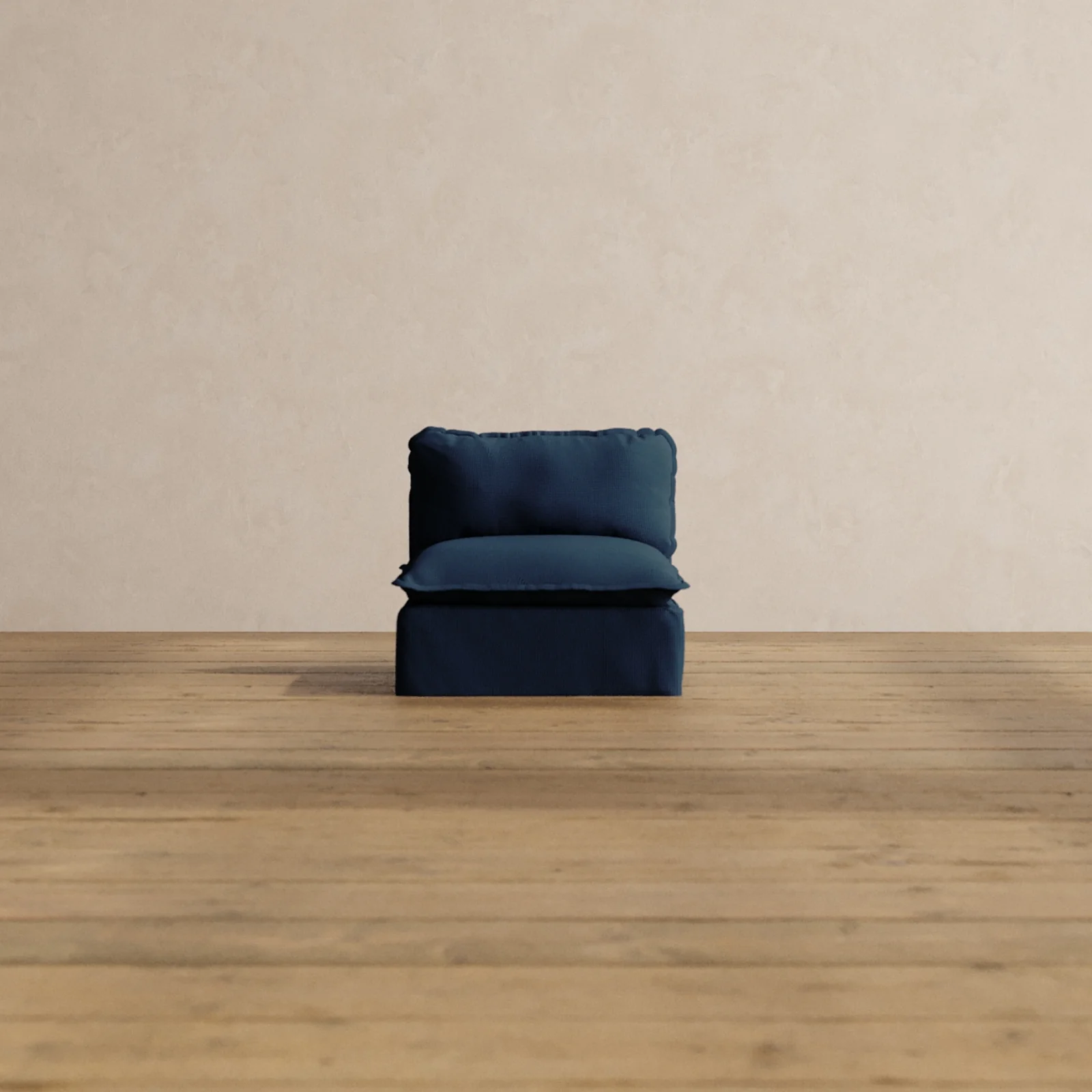 Modular Washable Armless Chair in Sumi | Memorix+ Seat | Contour Pillow