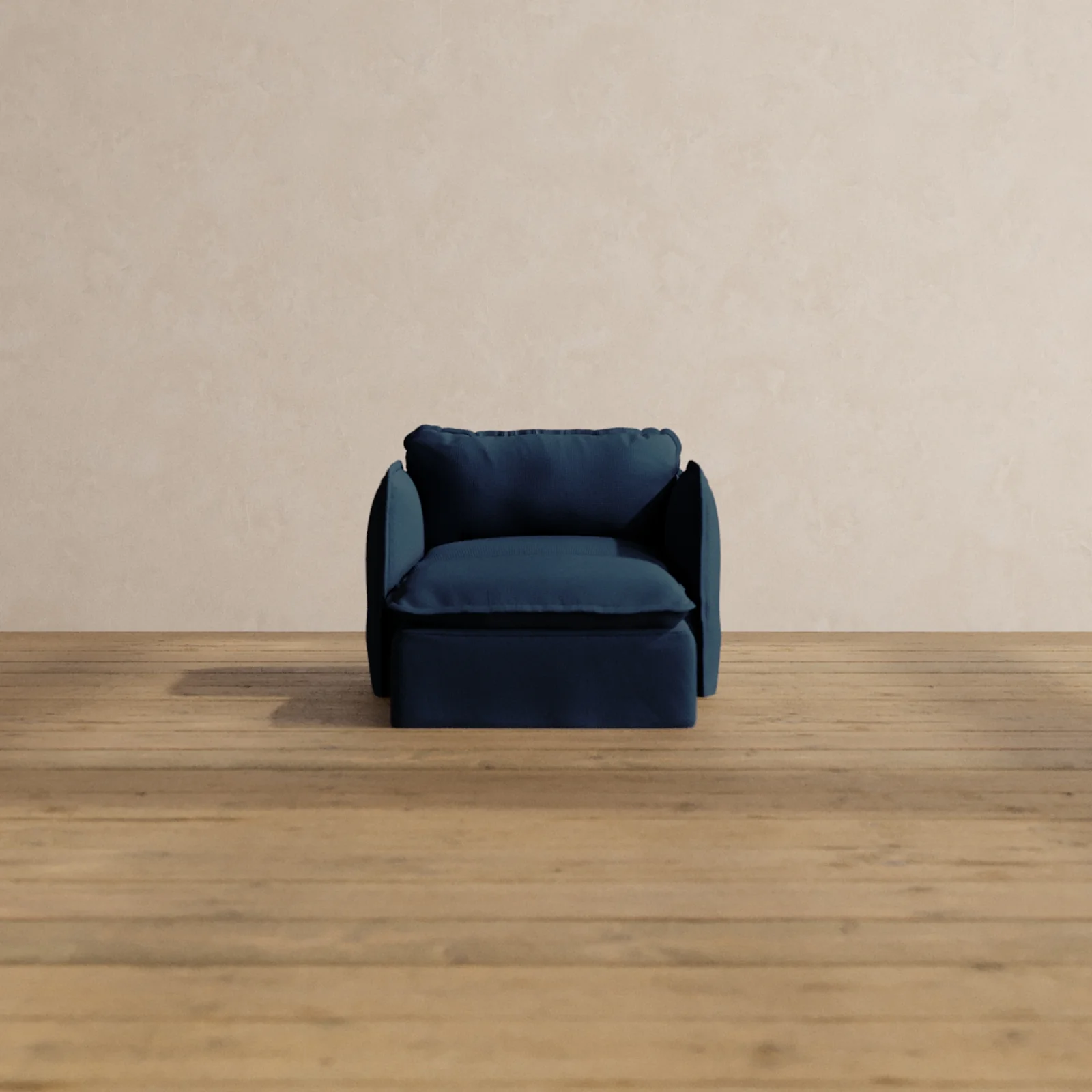 Modular Washable Chaise Armchair in Sumi | Deluxe+ Seat | Cloud Pillow