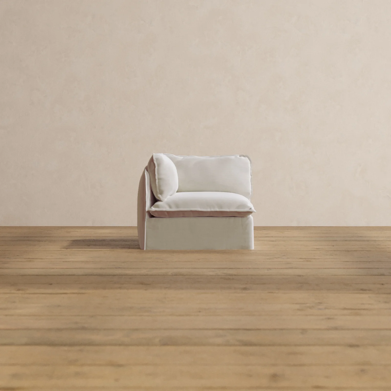 Modular Washable Corner Chair in Coco | Deluxe+ Seat | Cloud Pillow