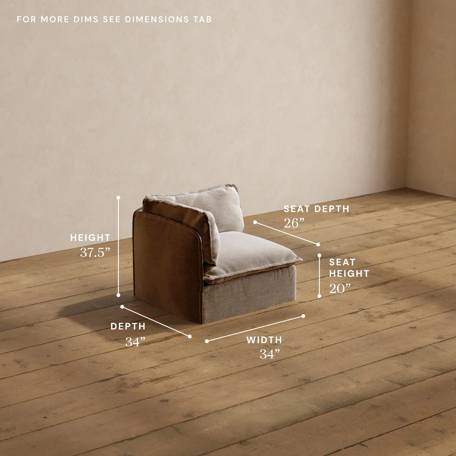 Modular Washable Corner Chair in Mist | Memorix+ Seat | Contour Pillow - Image 5