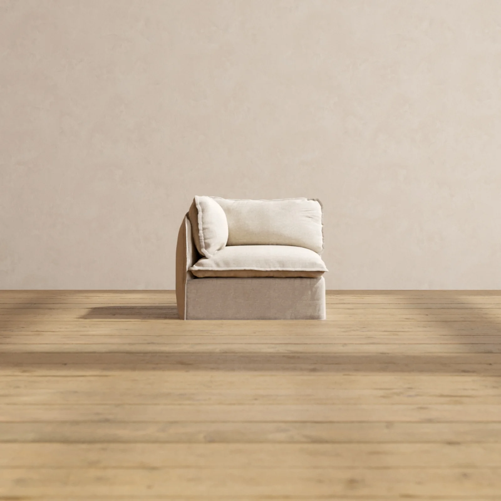 Modular Washable Corner Chair in Oat | Memorix+ Seat | Contour Pillow