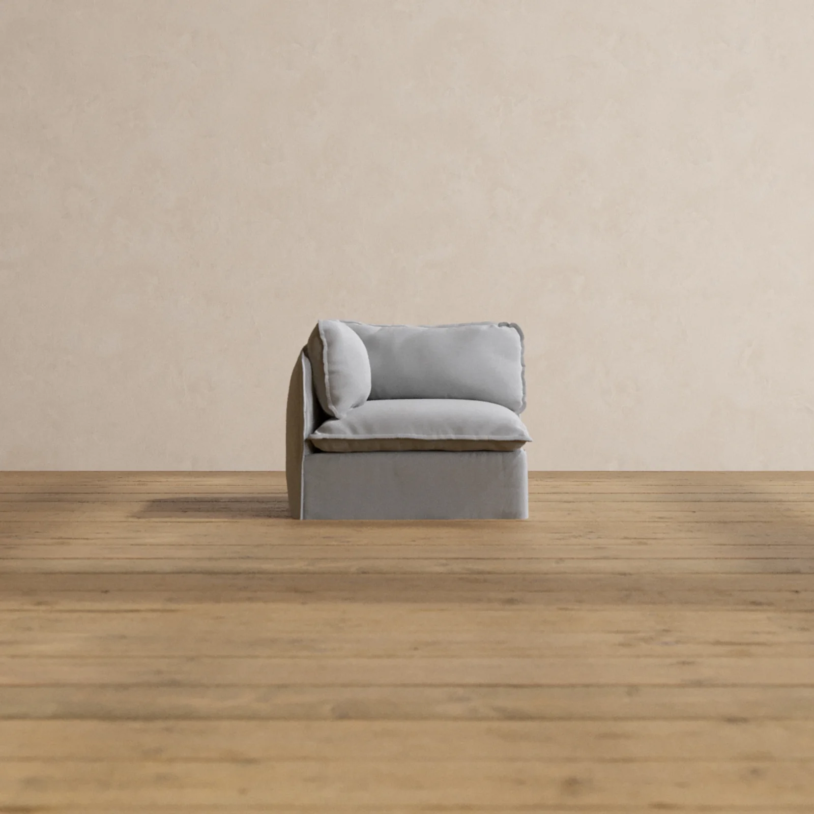 Modular Washable Corner Chair in Pumice | Deluxe+ Seat | Cloud Pillow