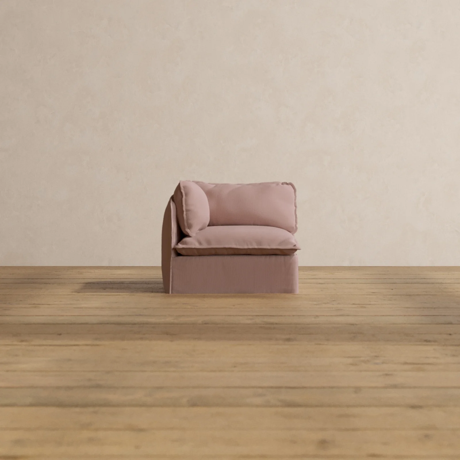 Modular Washable End Chair - Left in Sakura | Memorix+ Seat | Contour Pillow
