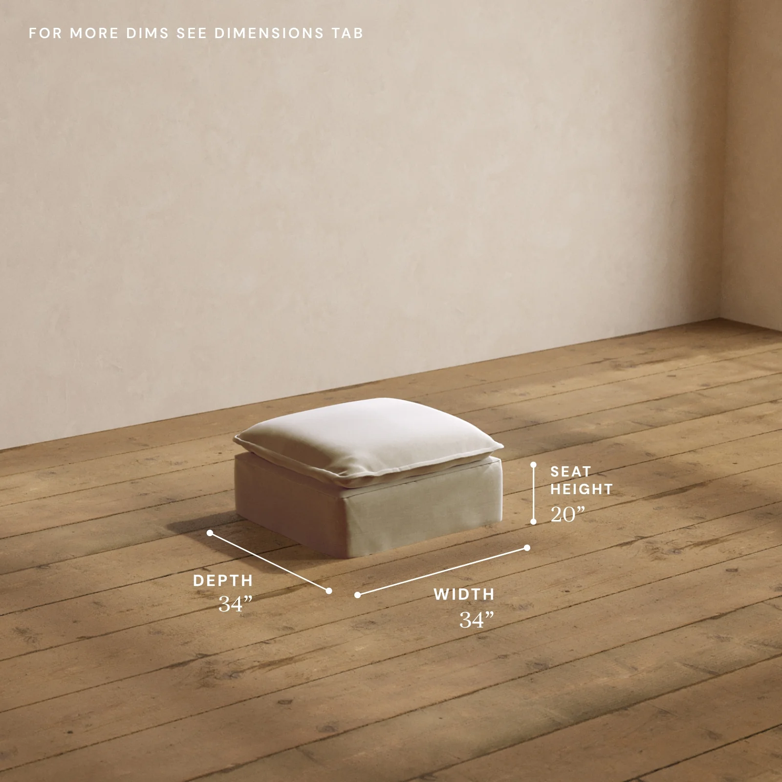 Modular Washable Ottoman in Coco | Deluxe+ Seat - Image 5