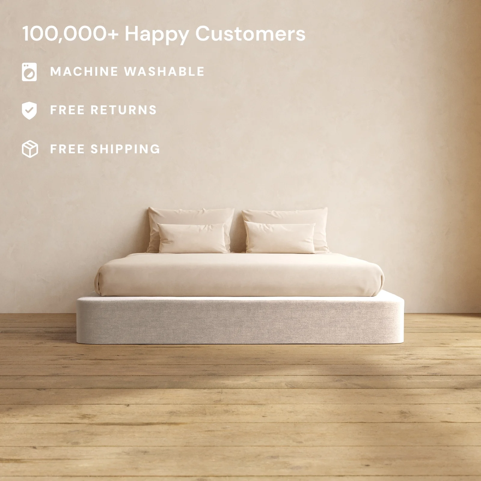 Slipcover Only - King Upholstered Platform Bed | Mod Velvet in Mist - Image 2