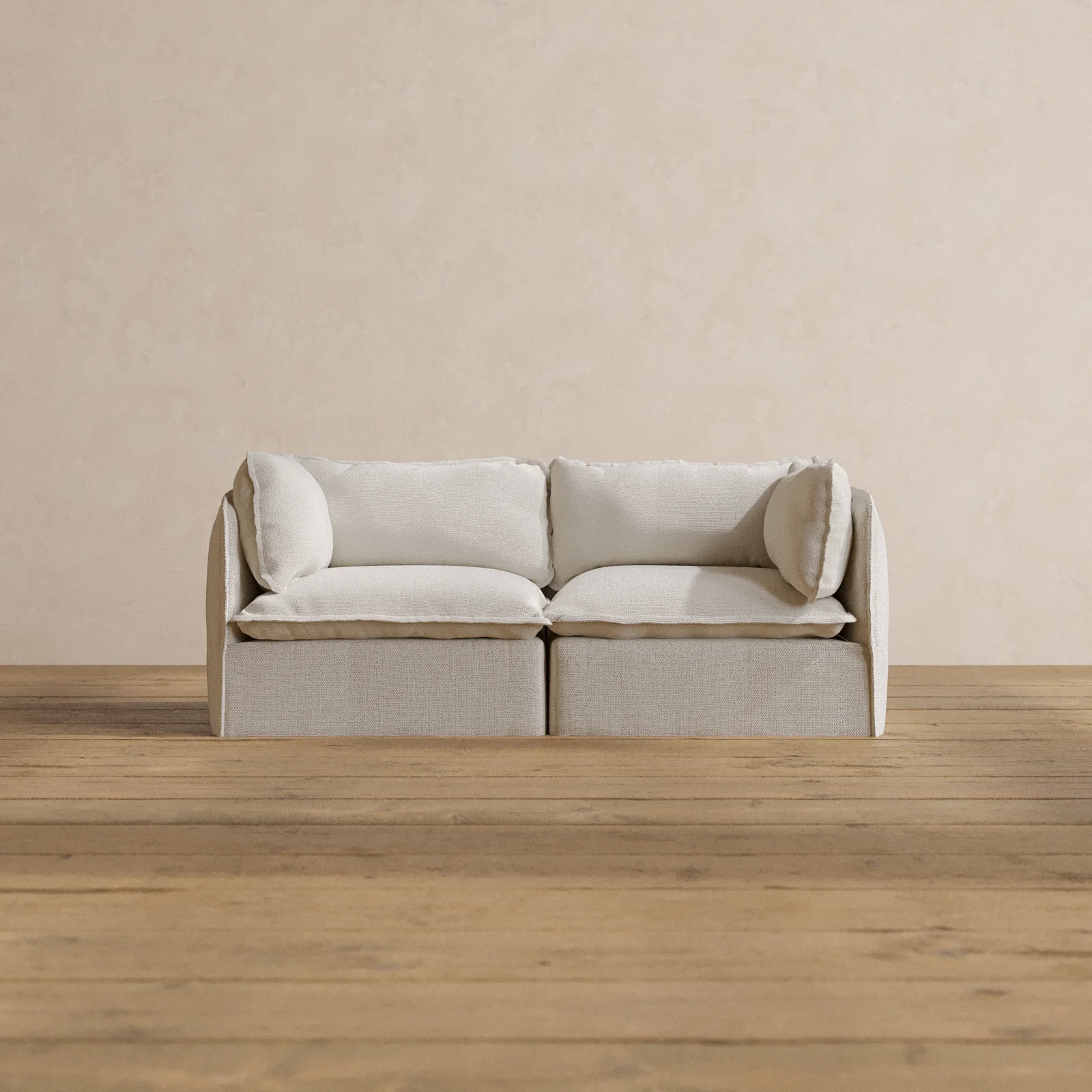 Slipcover Only - Modular Washable 2-Seater in Powder