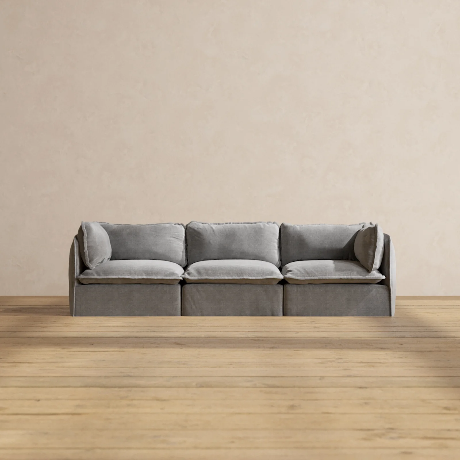 Slipcover Only - Modular Washable 3-Seater in Ash