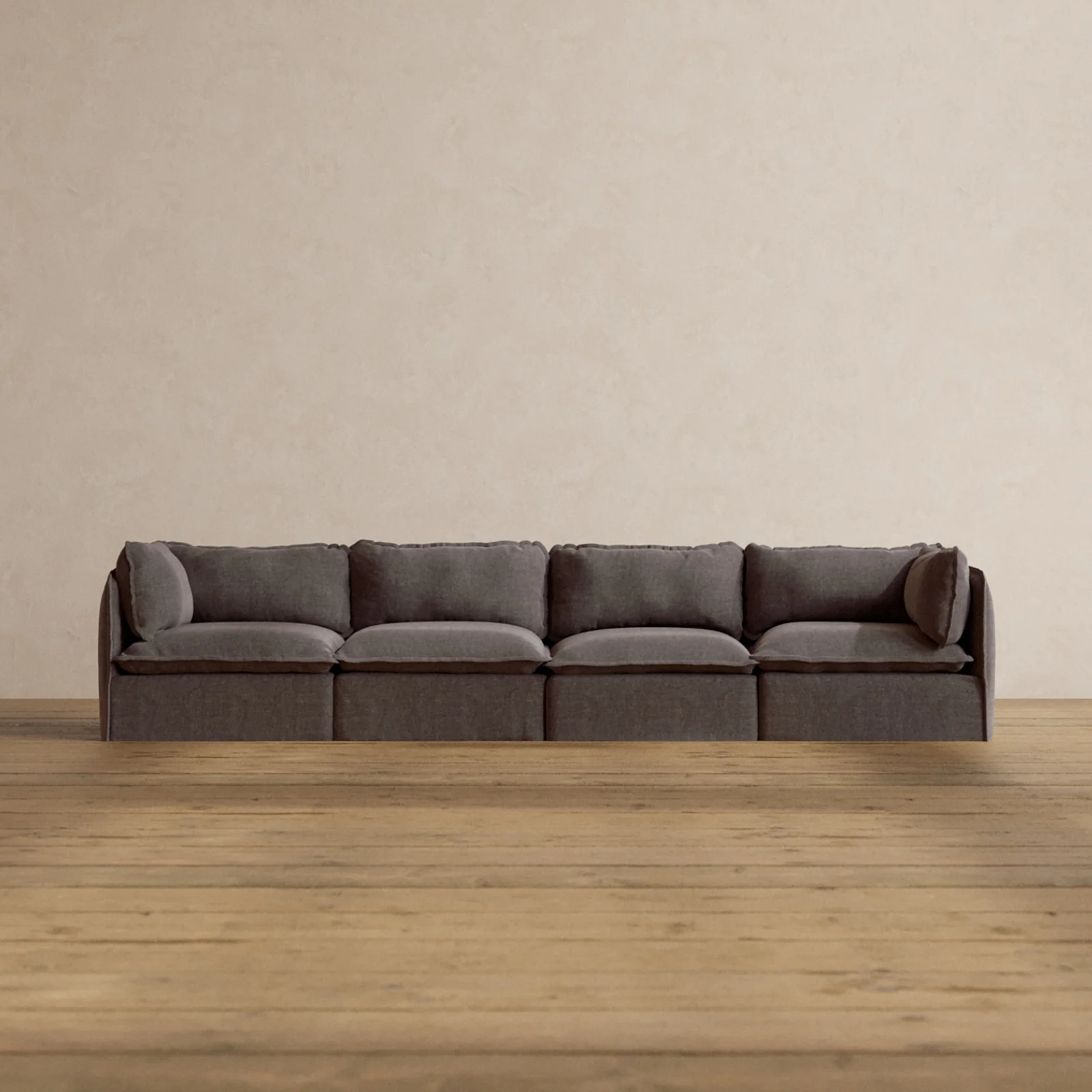 Slipcover Only - Modular Washable 4-Seater in Caviar