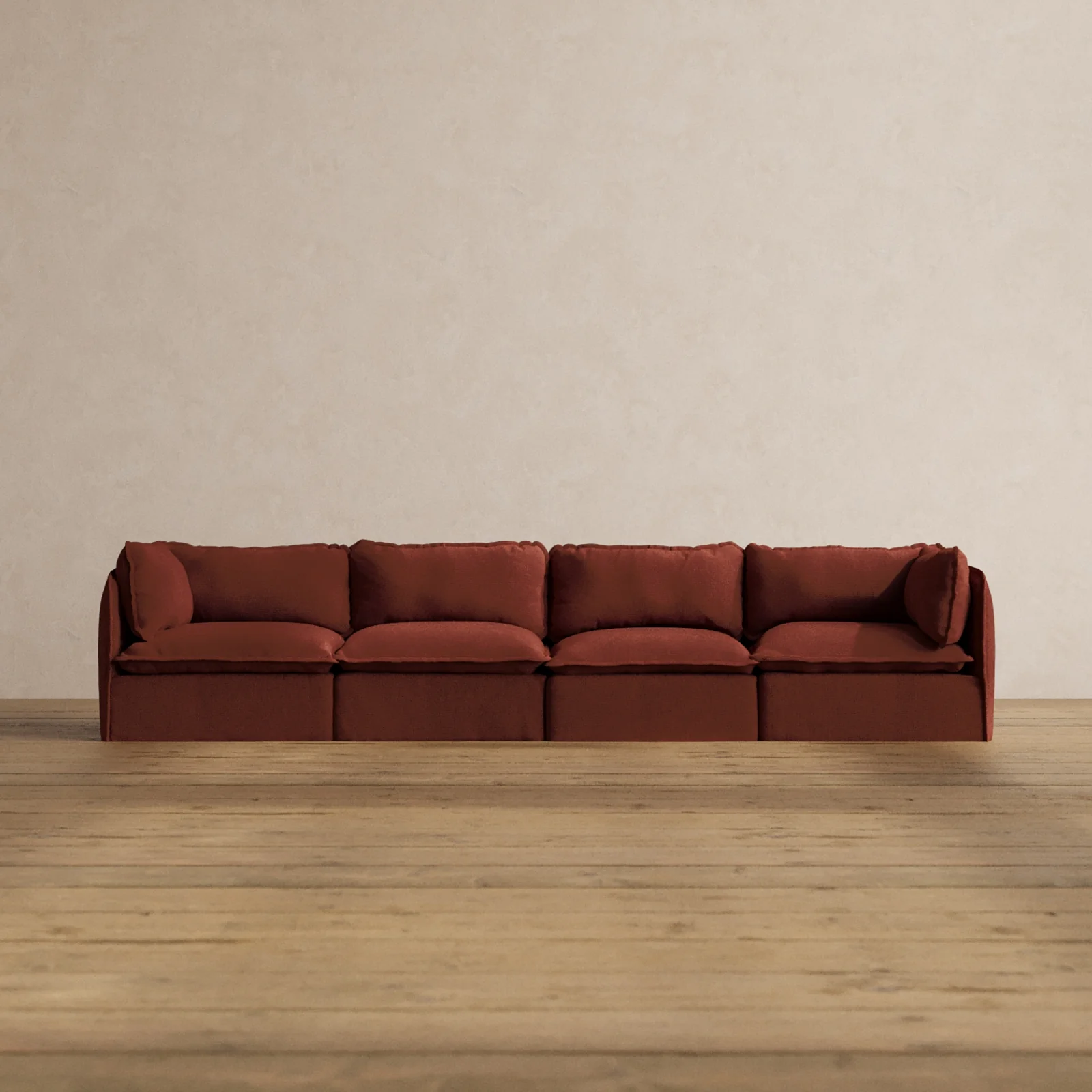 Slipcover Only - Modular Washable 4-Seater in Rust