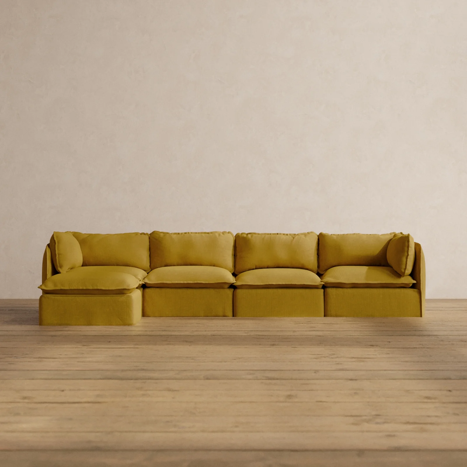 Slipcover Only - Modular Washable 4-Seater Sectional in Kiiro