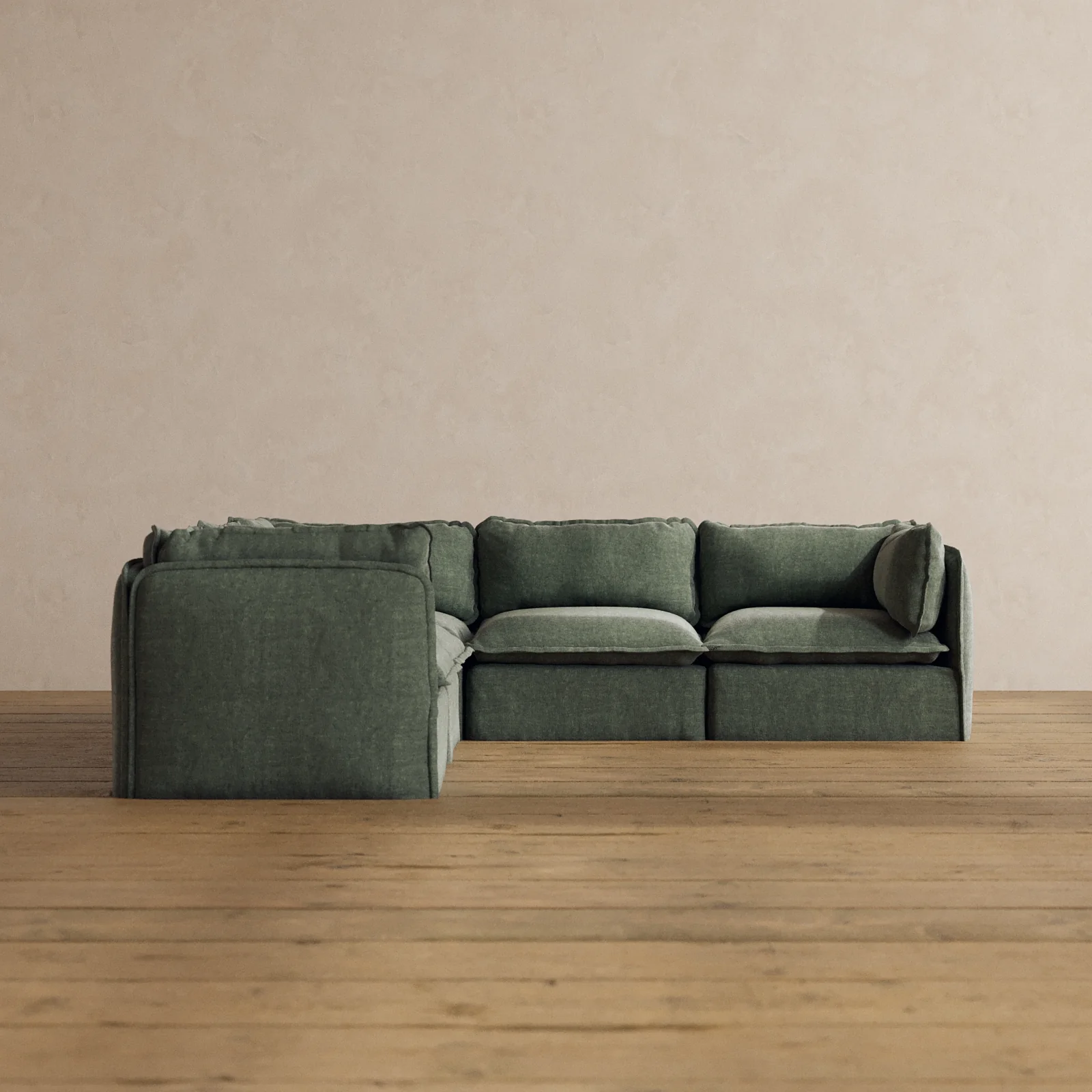 Slipcover Only - Modular Washable 5-Seater Corner Sectional in Willow