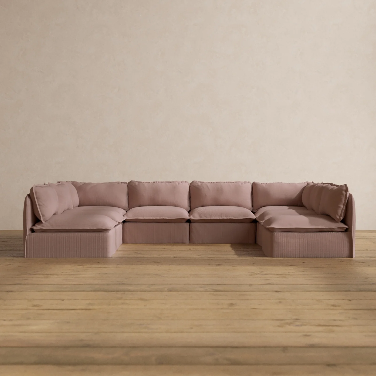 Slipcover Only - Modular Washable 8-Seater Open-Ends U-Sectional in Sakura