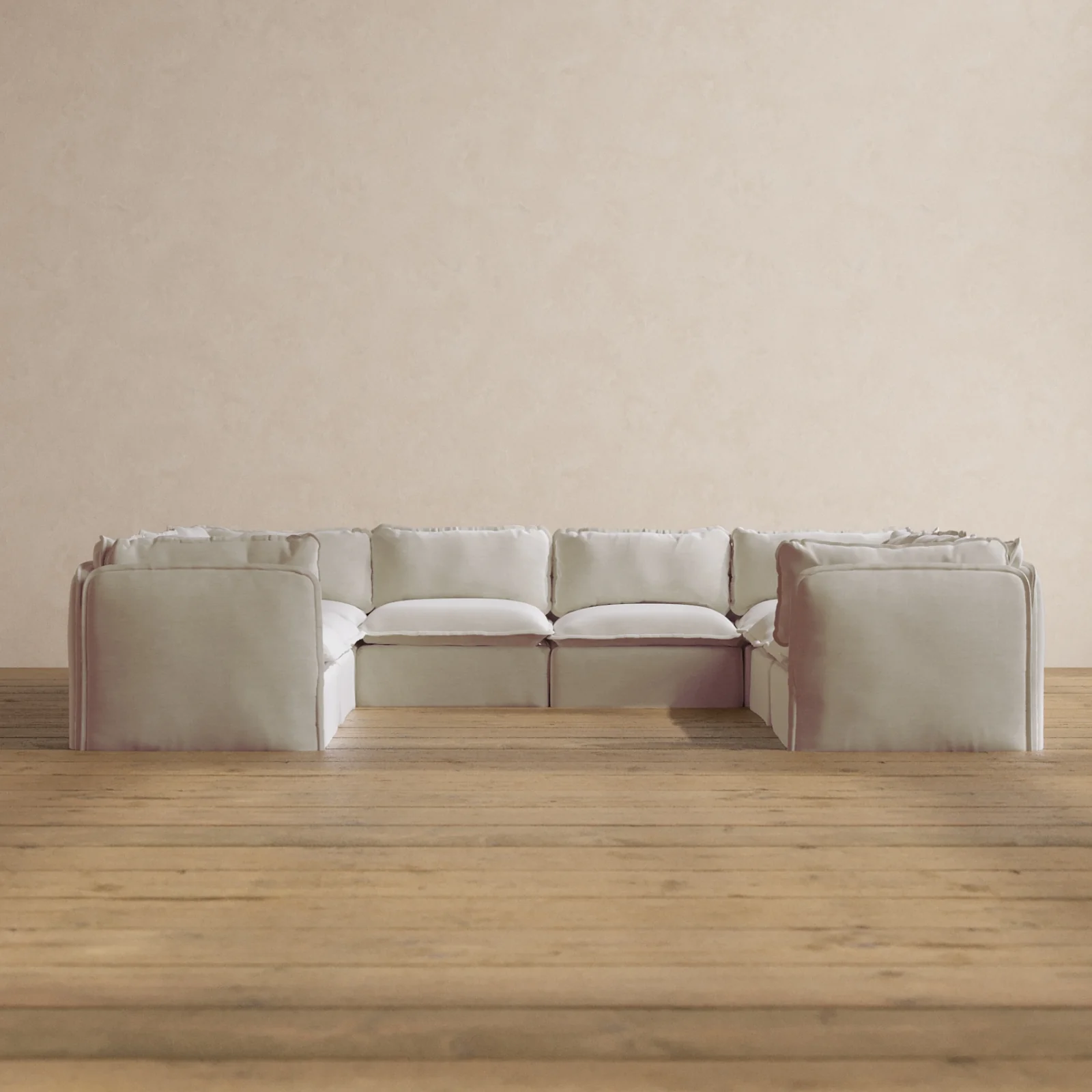 Slipcover Only - Modular Washable 8-Seater U-Sectional in Coco