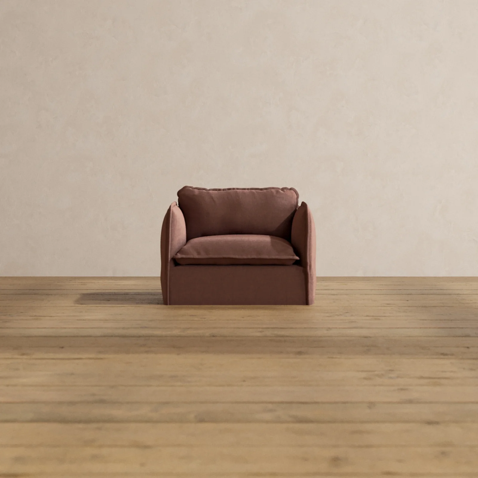 Slipcover Only - Modular Washable Armchair in Chestnut