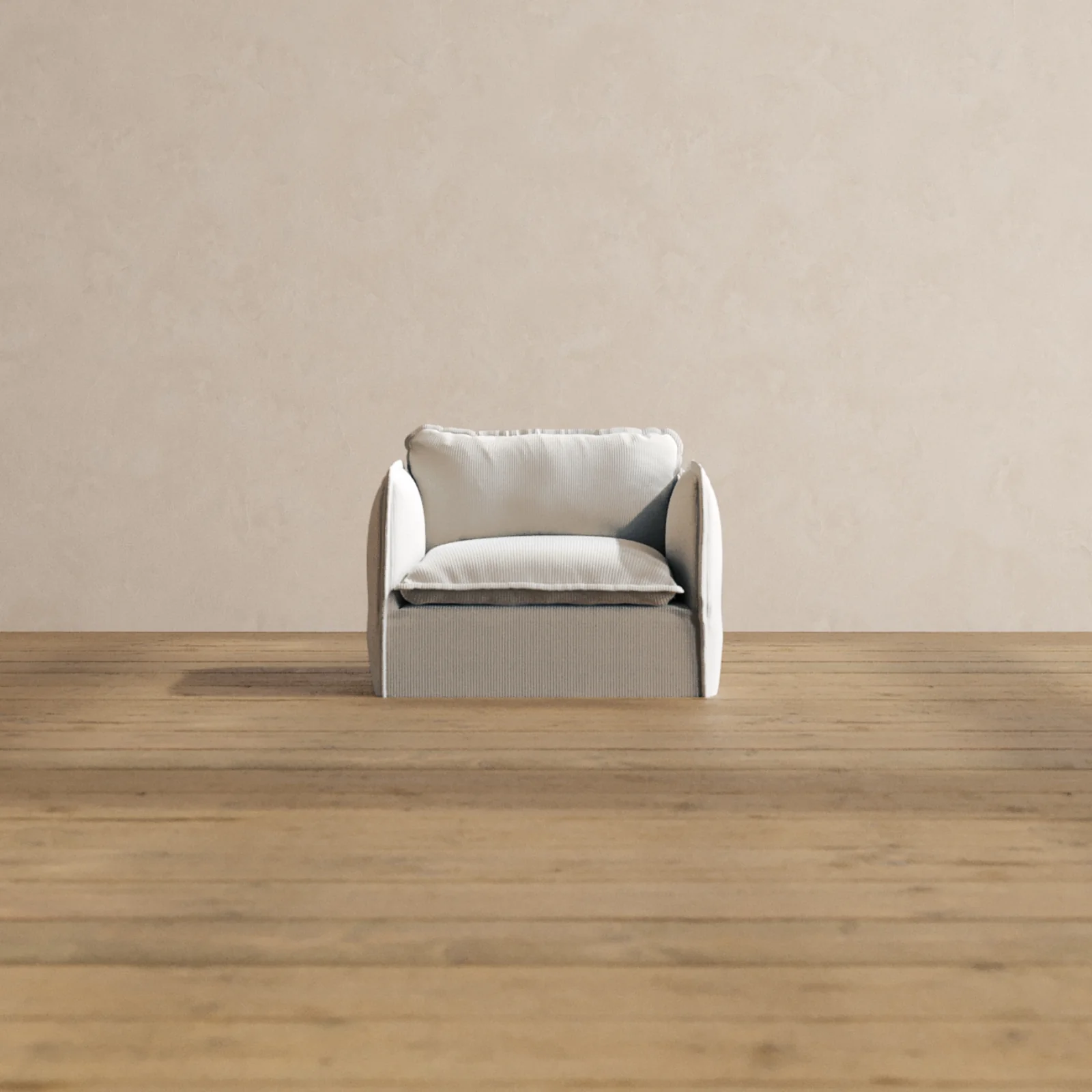 Slipcover Only - Modular Washable Armchair in Milk