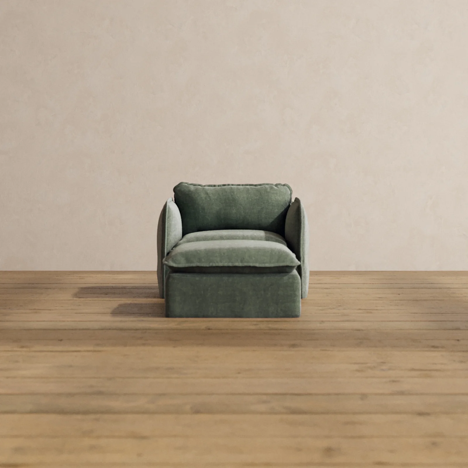 Slipcover Only - Modular Washable Armchair + Ottoman in Willow