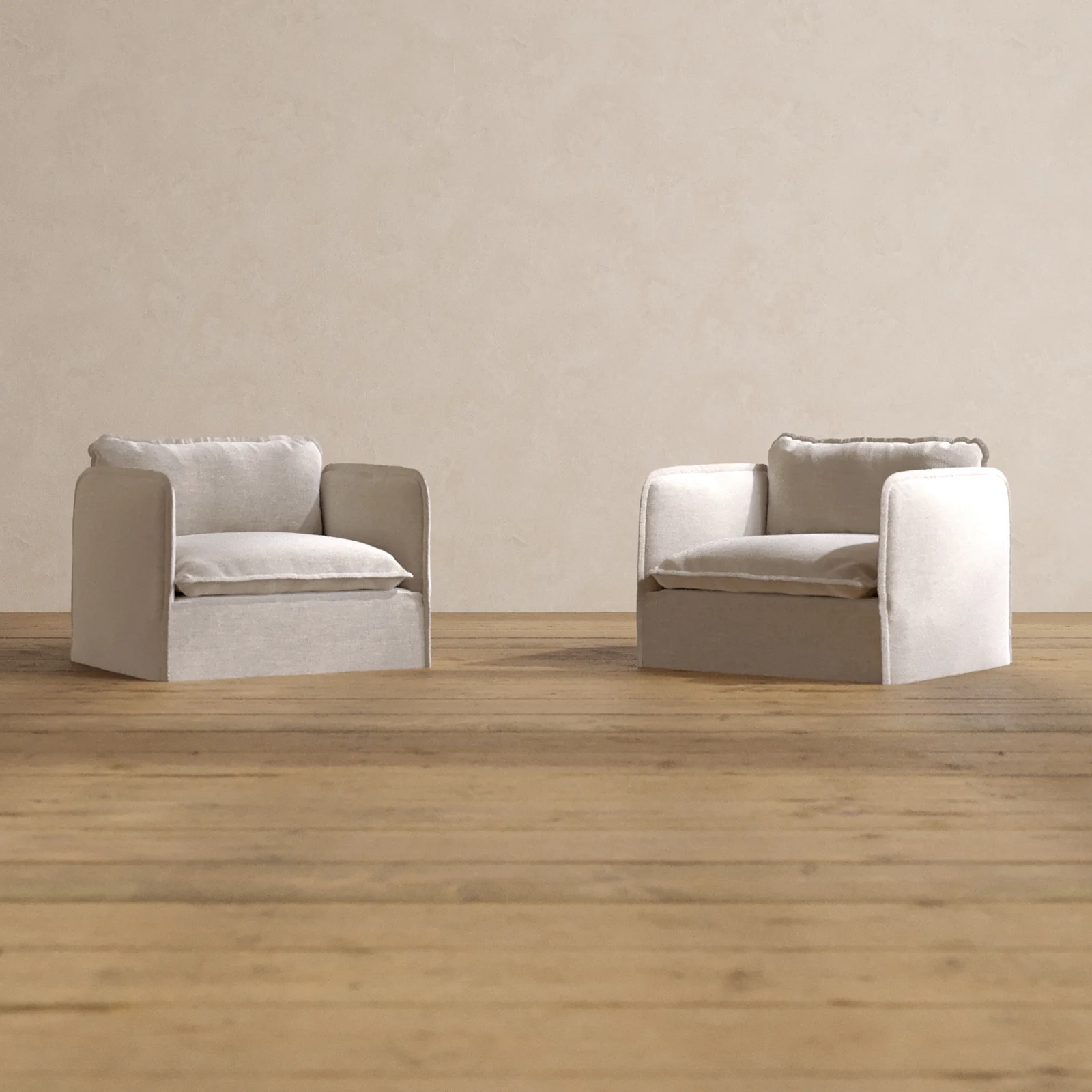 Slipcover Only - Modular Washable Armchair Set in Mist