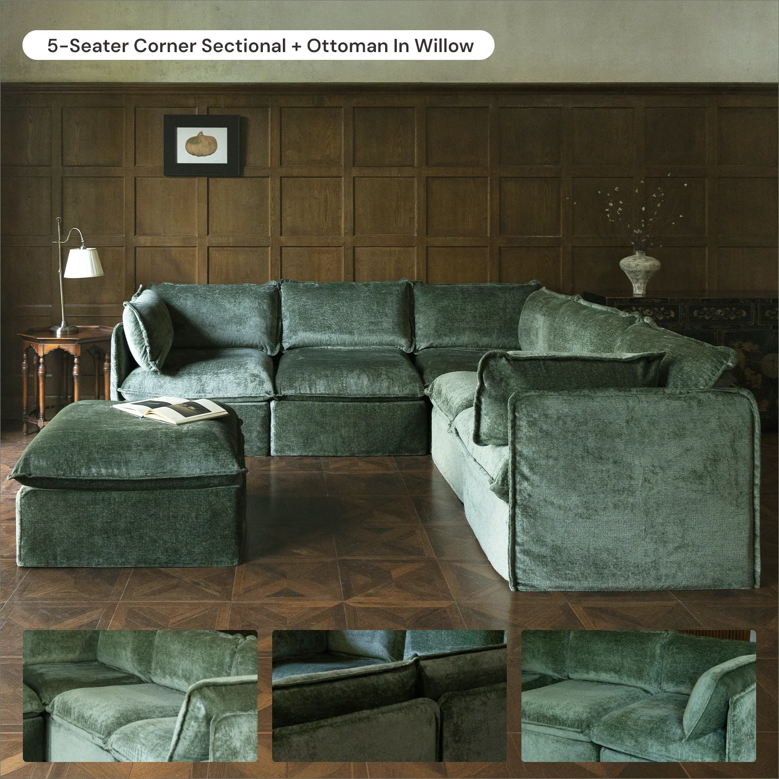 Slipcover Only - Modular Washable Armchair in Willow - Image 6