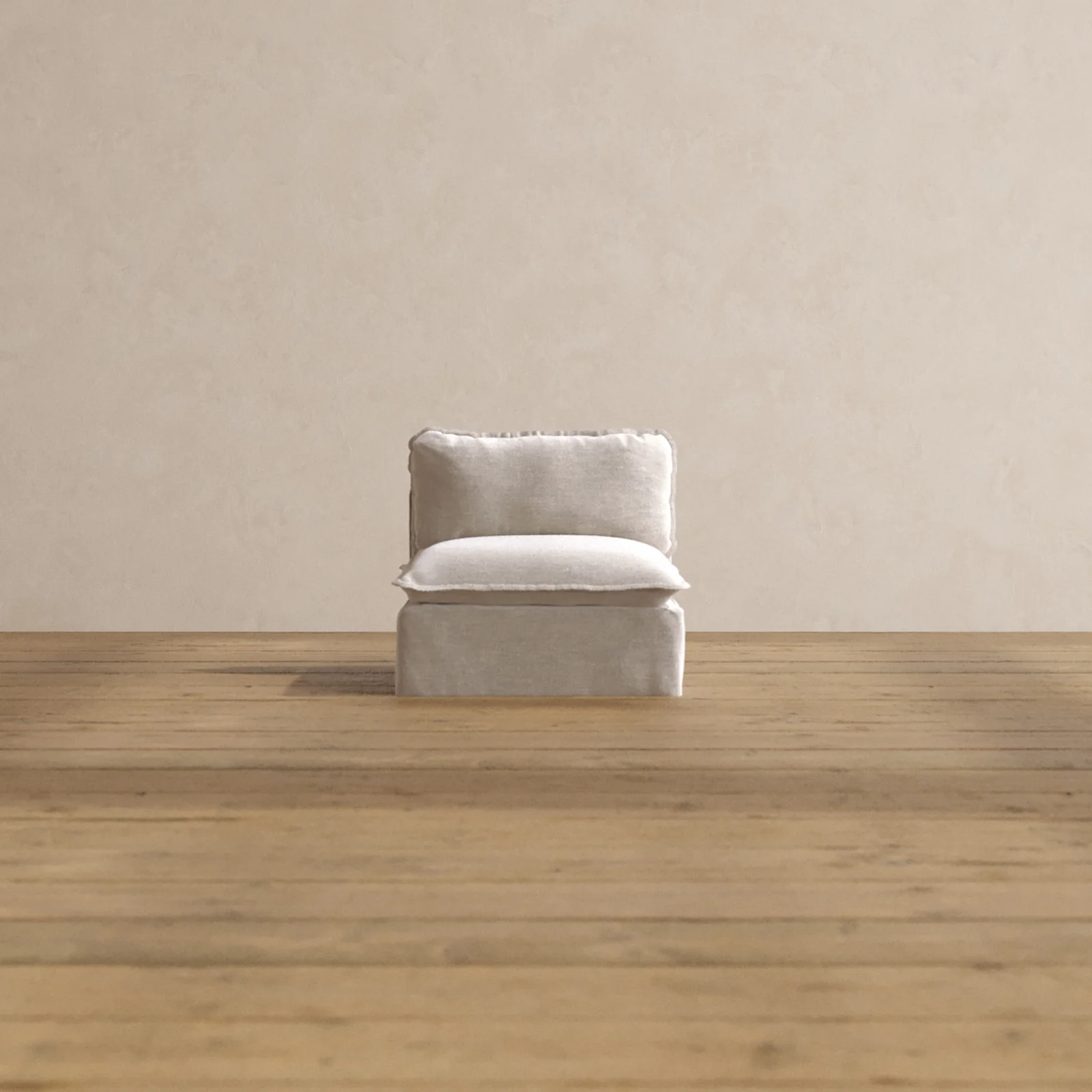 Slipcover Only - Modular Washable Armless Chair in Mist