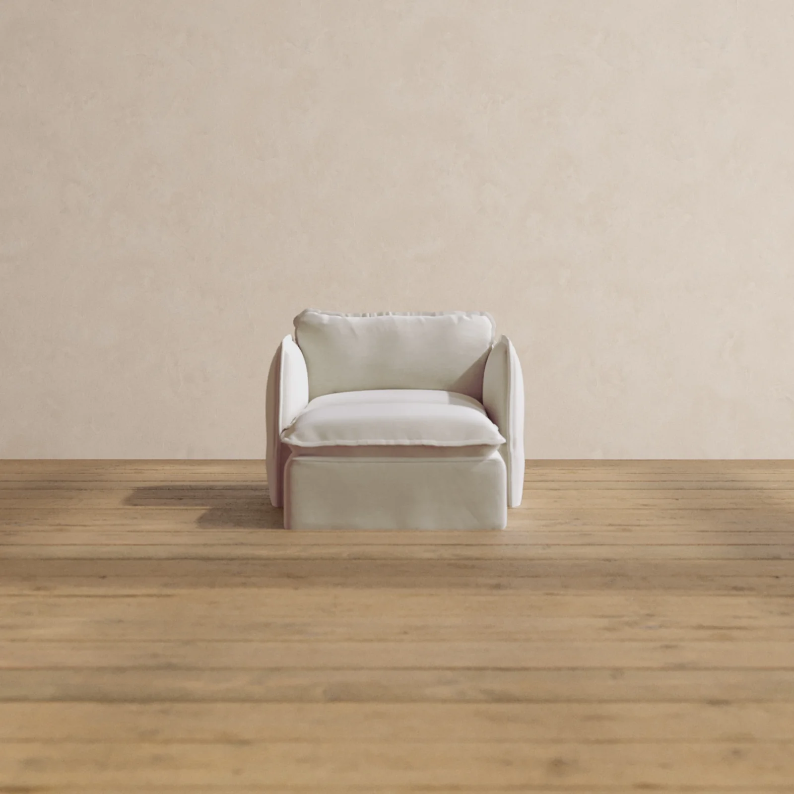 Slipcover Only - Modular Washable Chaise Armchair in Coco