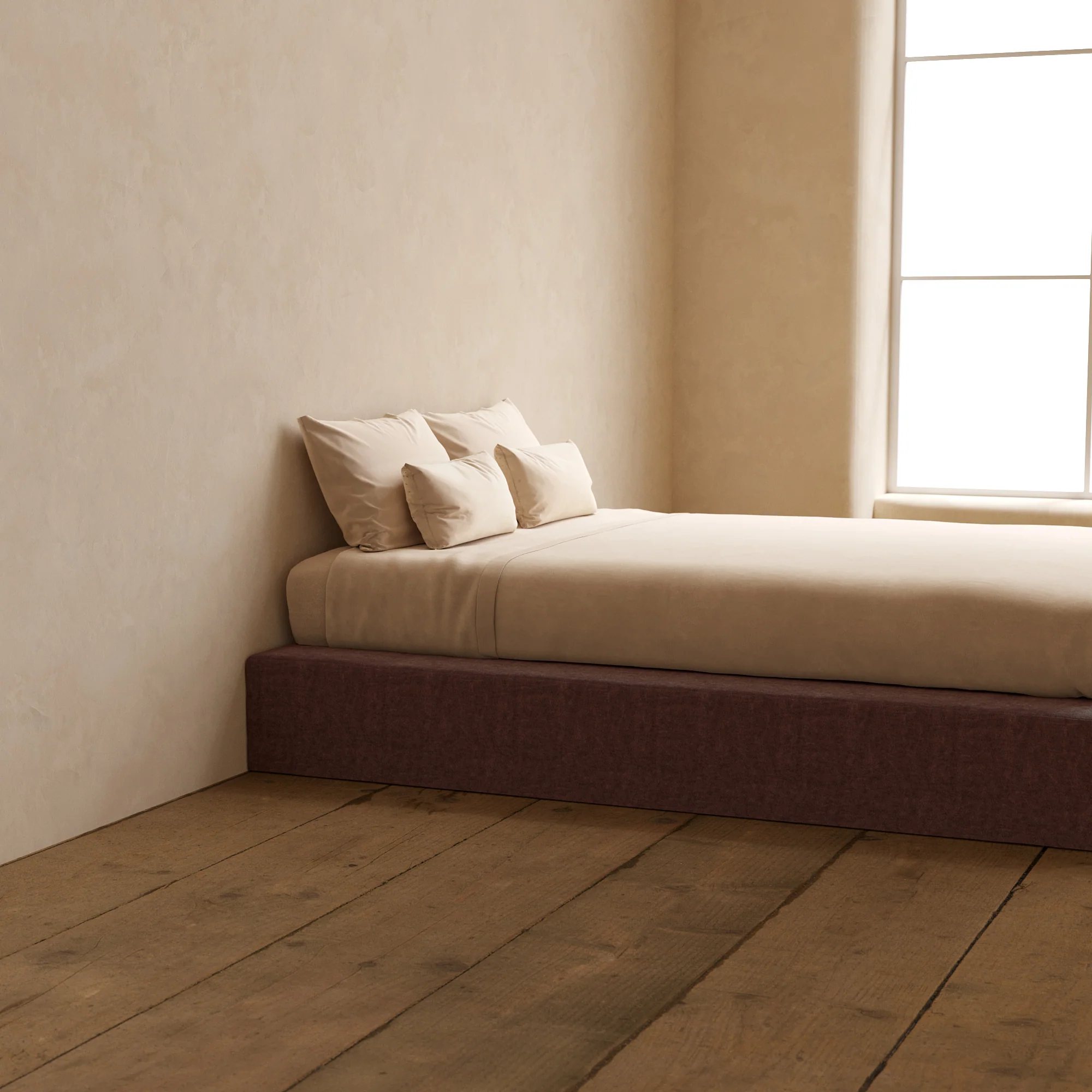 Slipcover Only - Queen Upholstered Platform Bed | Heirloom Velvet in Caviar - Image 5