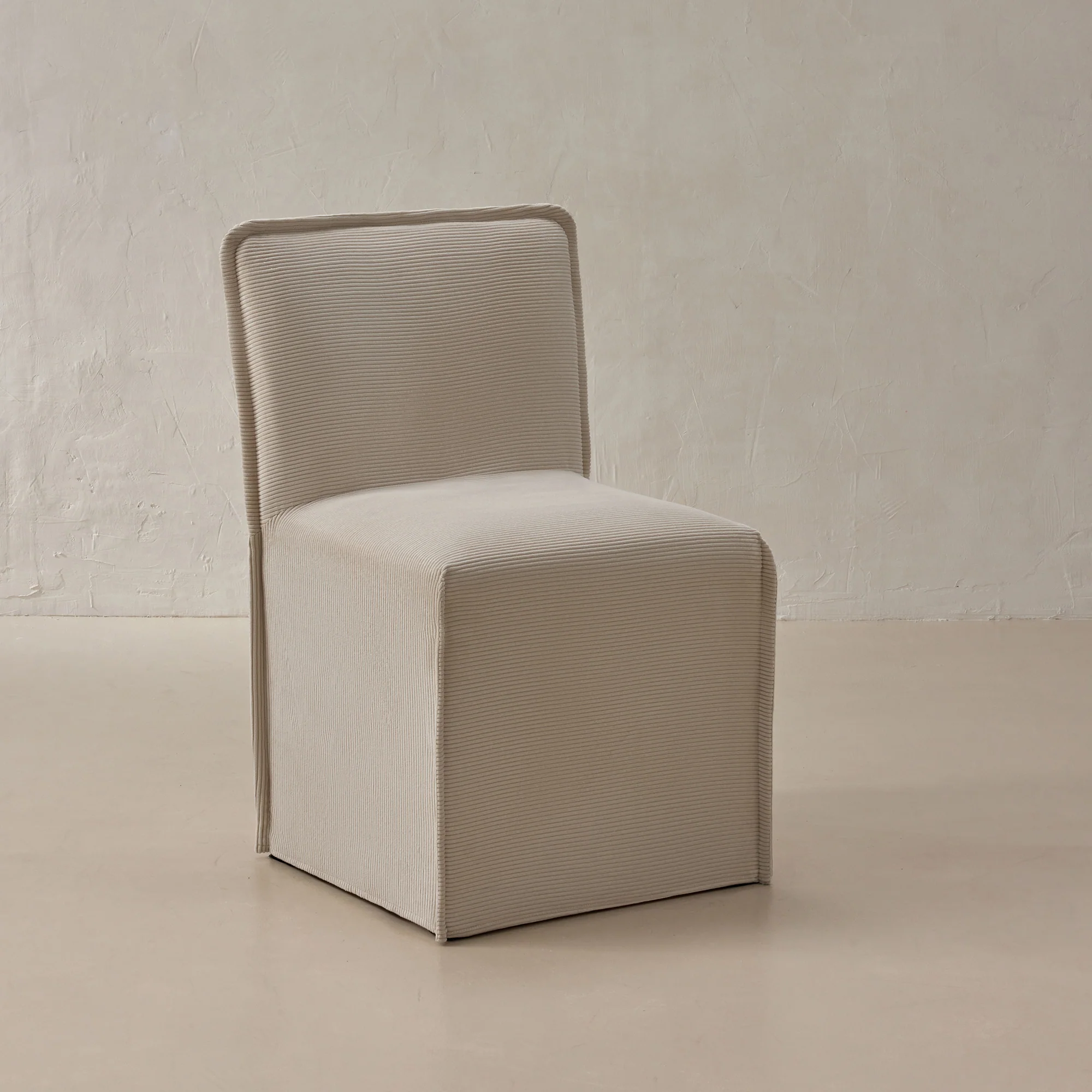 Slipcover Only - Washable Upholstered Dining Chair | 15" Back Height in Milk