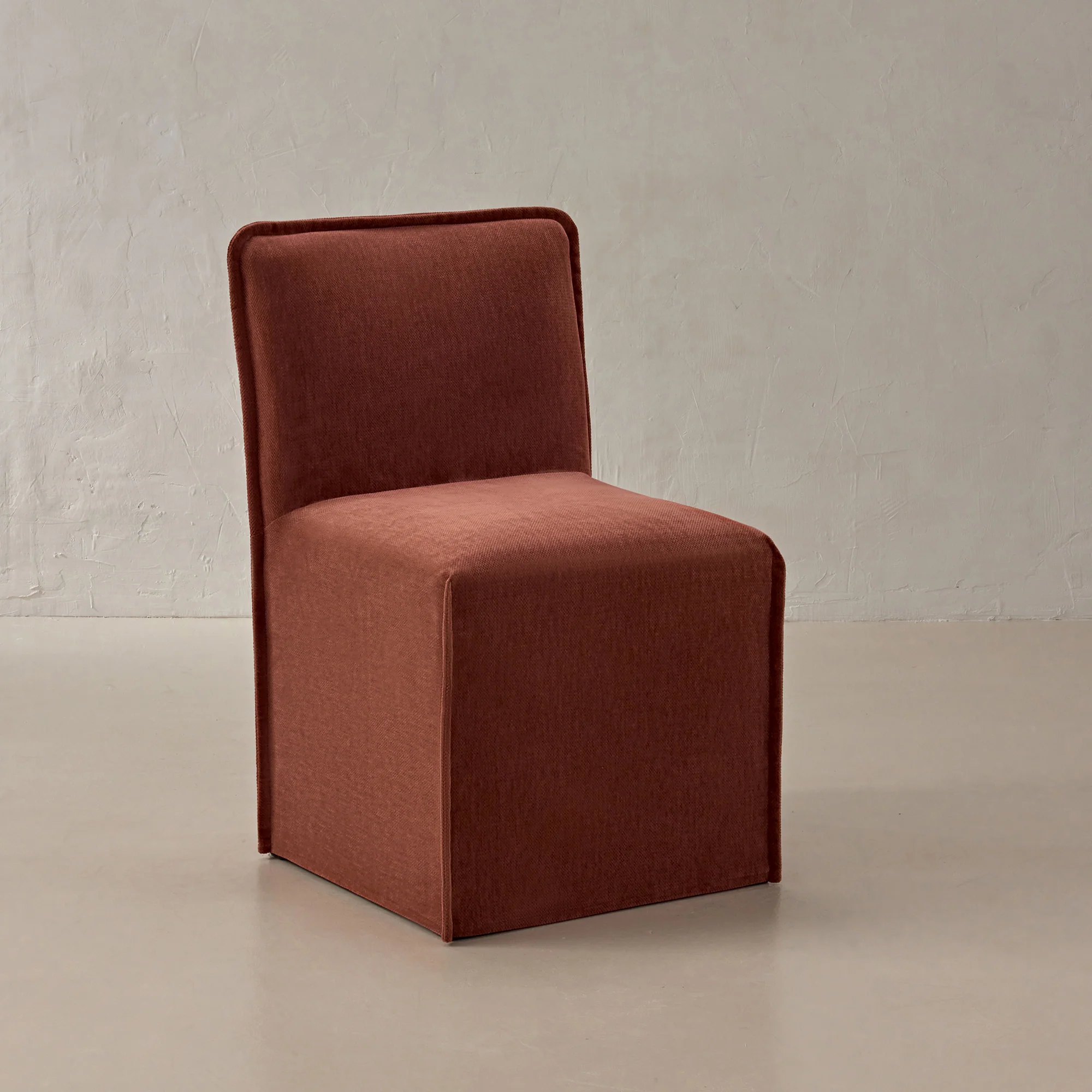 Slipcover Only - Washable Upholstered Dining Chair | 15" Back Height in Rust