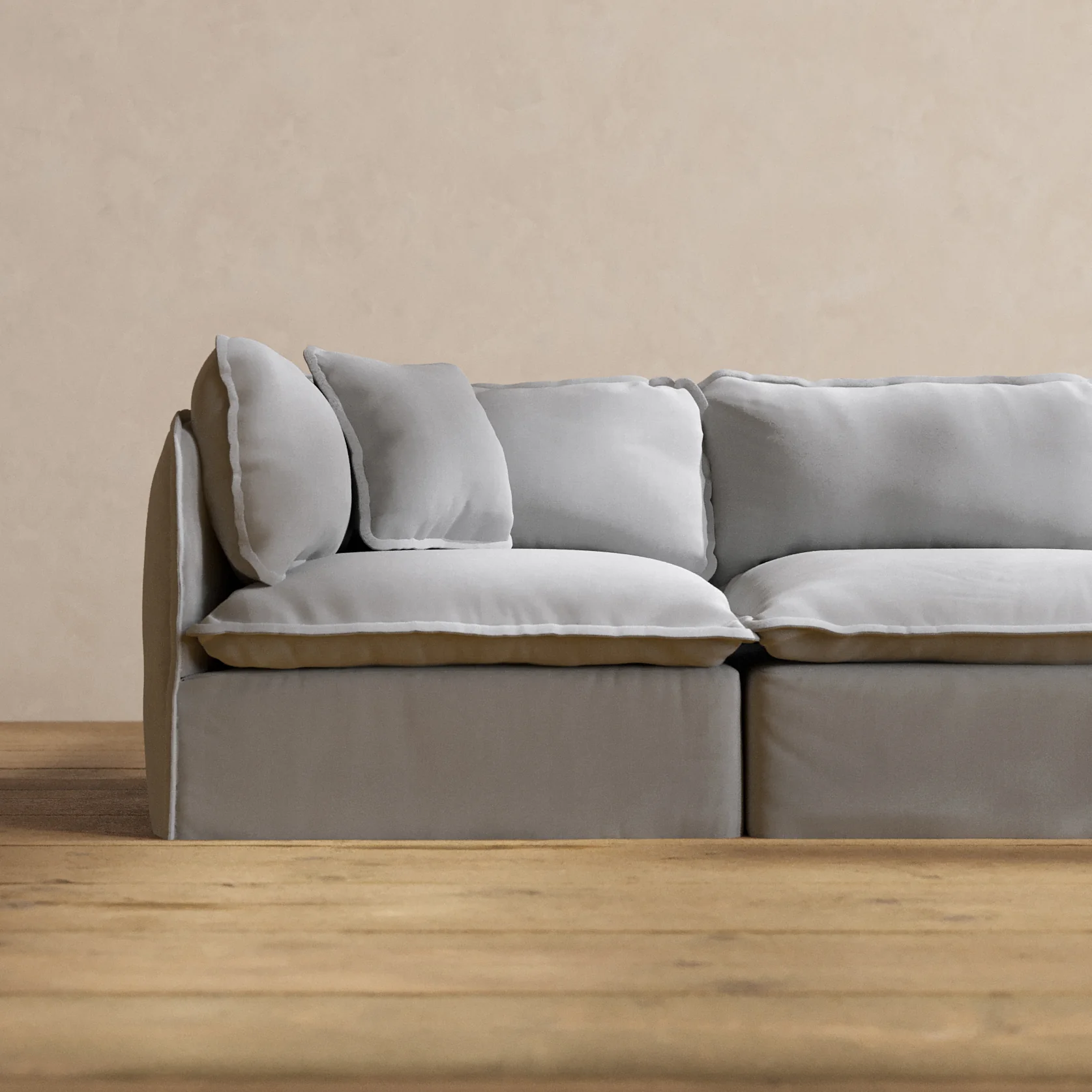 Square Performance Accent Pillow 16 x 16 in Pumice