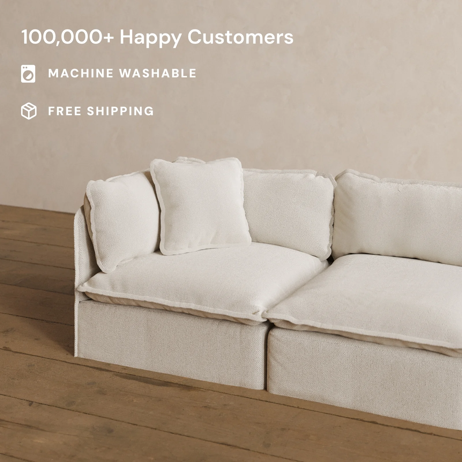 Square Performance Accent Pillow 18 x 18 in Powder - Image 2