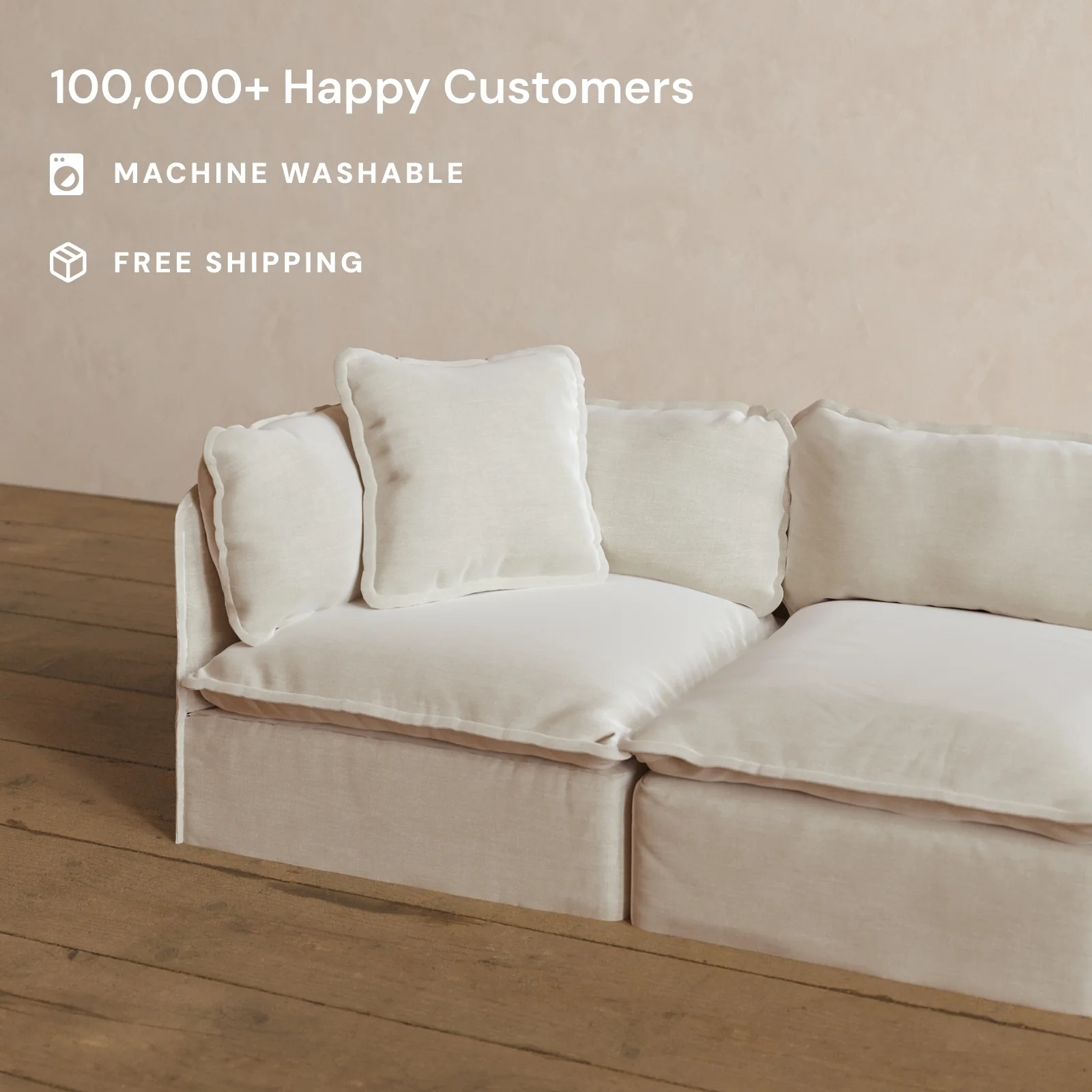 Square Performance Accent Pillow 20 x 20 in Coco - Image 2