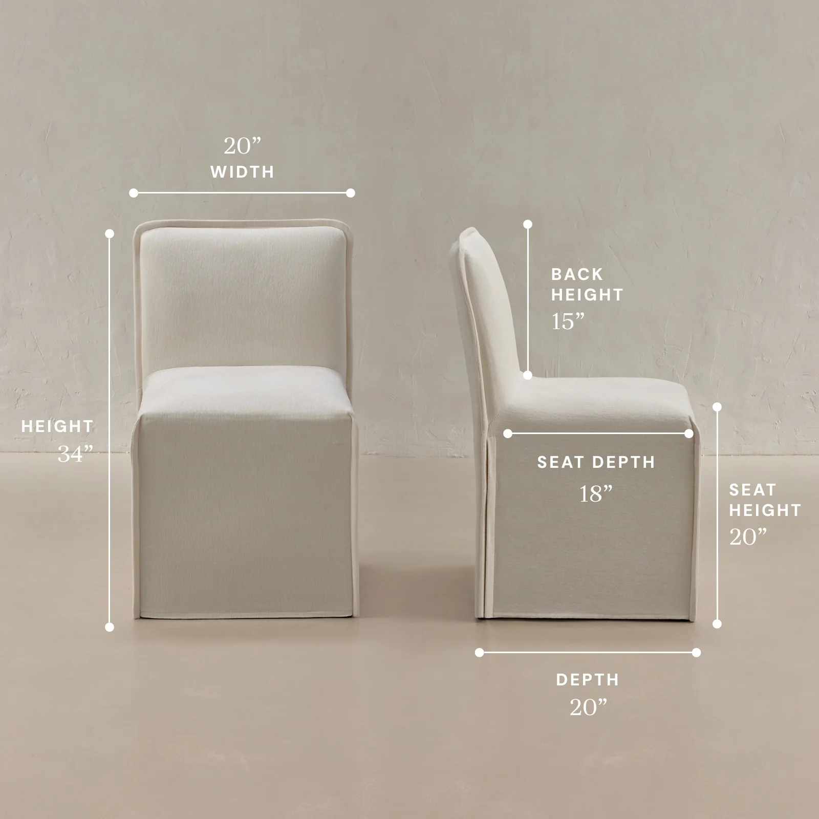 Washable Upholstered Dining Chair | 15" Back Height in Coco - Image 5