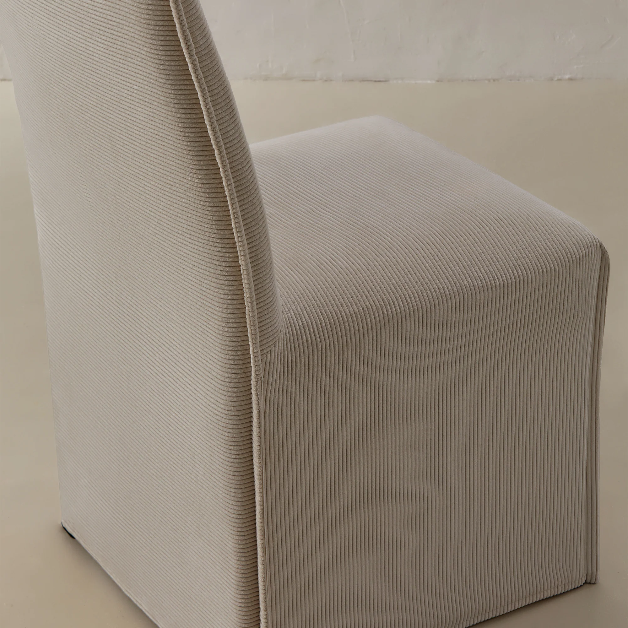 Washable Upholstered Dining Chair | 15" Back Height in Milk - Image 7